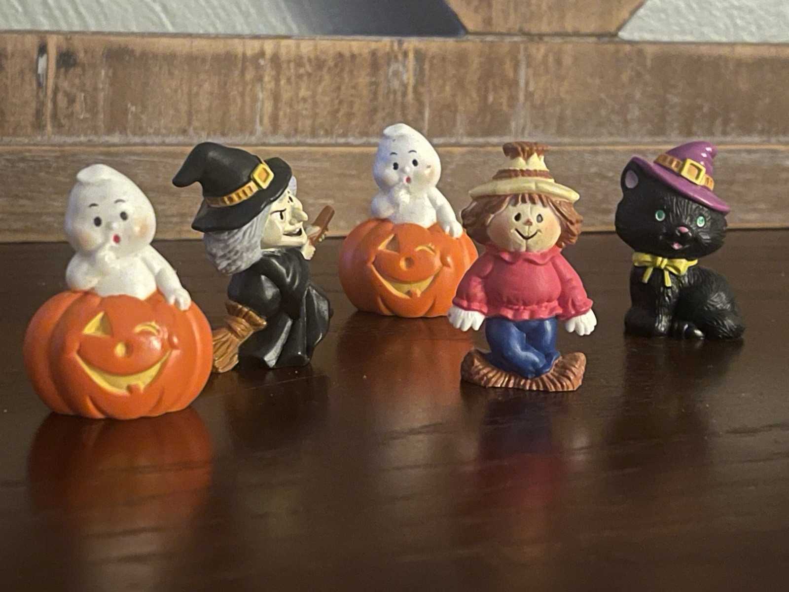 Vintage Russ Berrie Halloween Mini Figurines Lot 5 Ghost Witch Cat Scarecrow Vintage Russ Berrie Halloween Mini Figurines Lot 5 Ghost Witch Cat Scarecrow