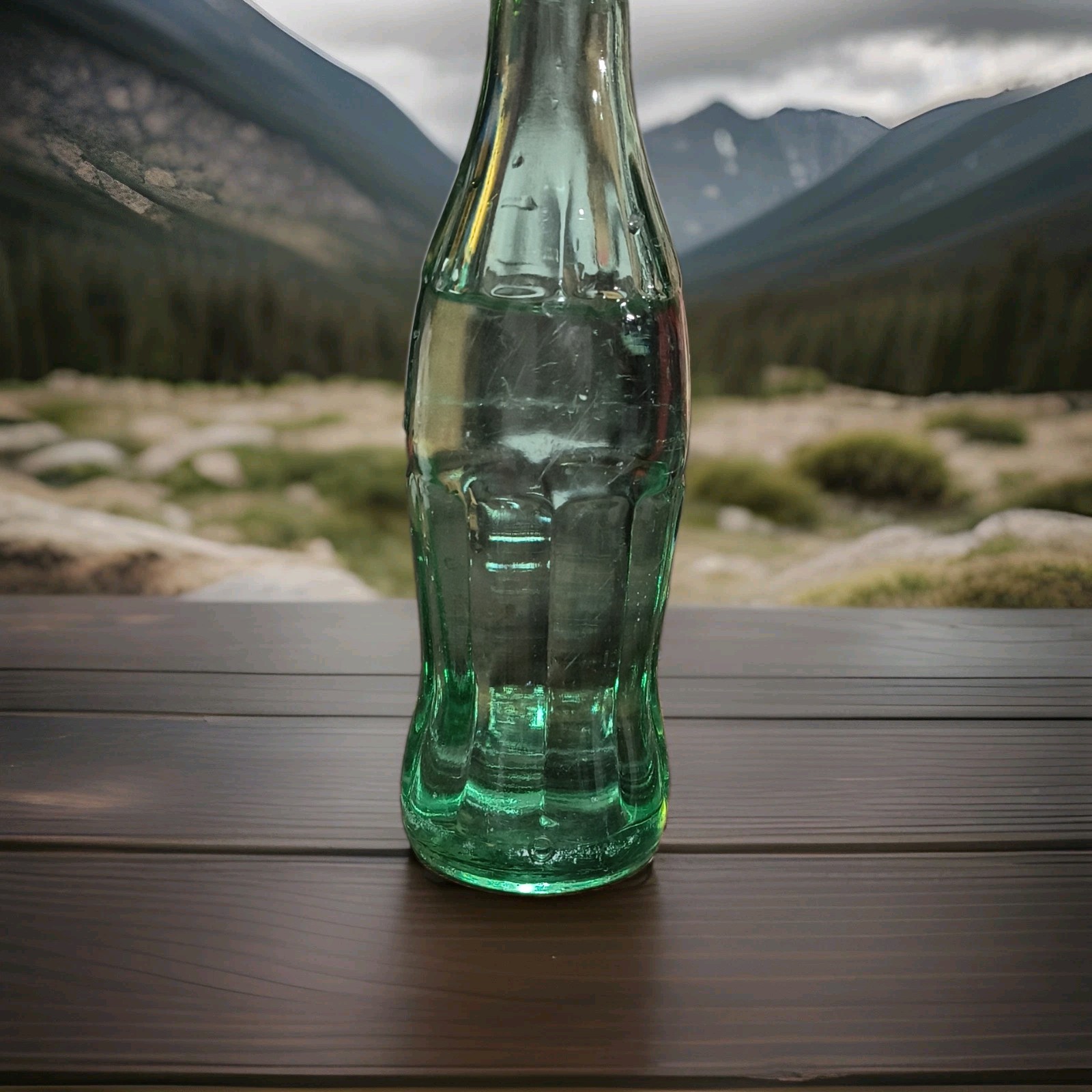 Green  Coca-Cola Contour Soda Bottle, With No Symbol From Thibodaux LA 67a13