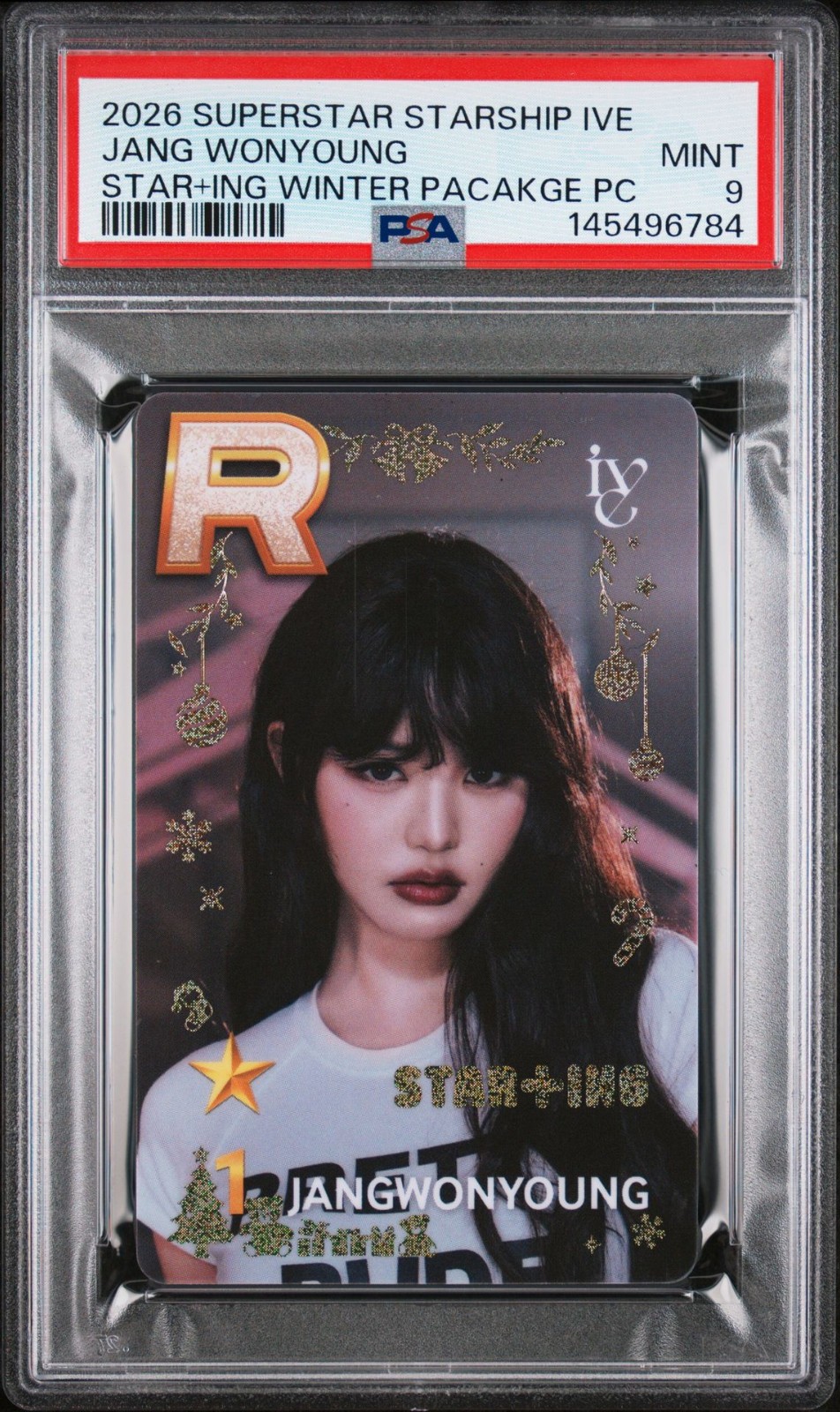 JANG WONYOUNG 2026 SUPERSTAR STARSHIP IVE STAR+ING WINTER PACKAGE MINT PSA 9