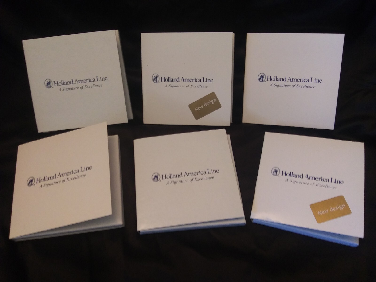 Vintage Holland American Line Delftware Tile Coasters NEW w COA Set of 6 /3 diff