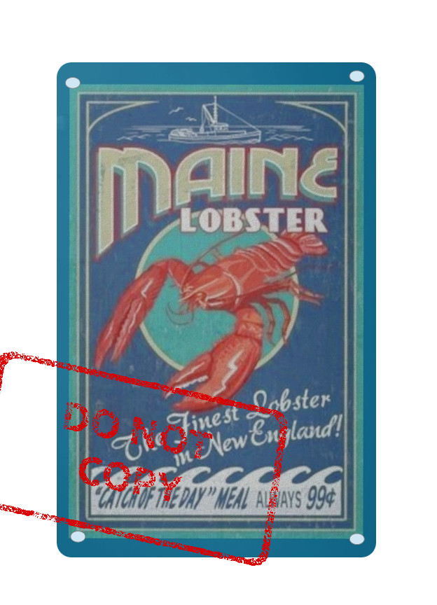 Maine Lobster New England 99 cent Retro Classic Ad 8x12 Aluminum Metal Sign Maine Lobster New England 99 cent Retro Classic Ad 8x12 Aluminum Metal Sign