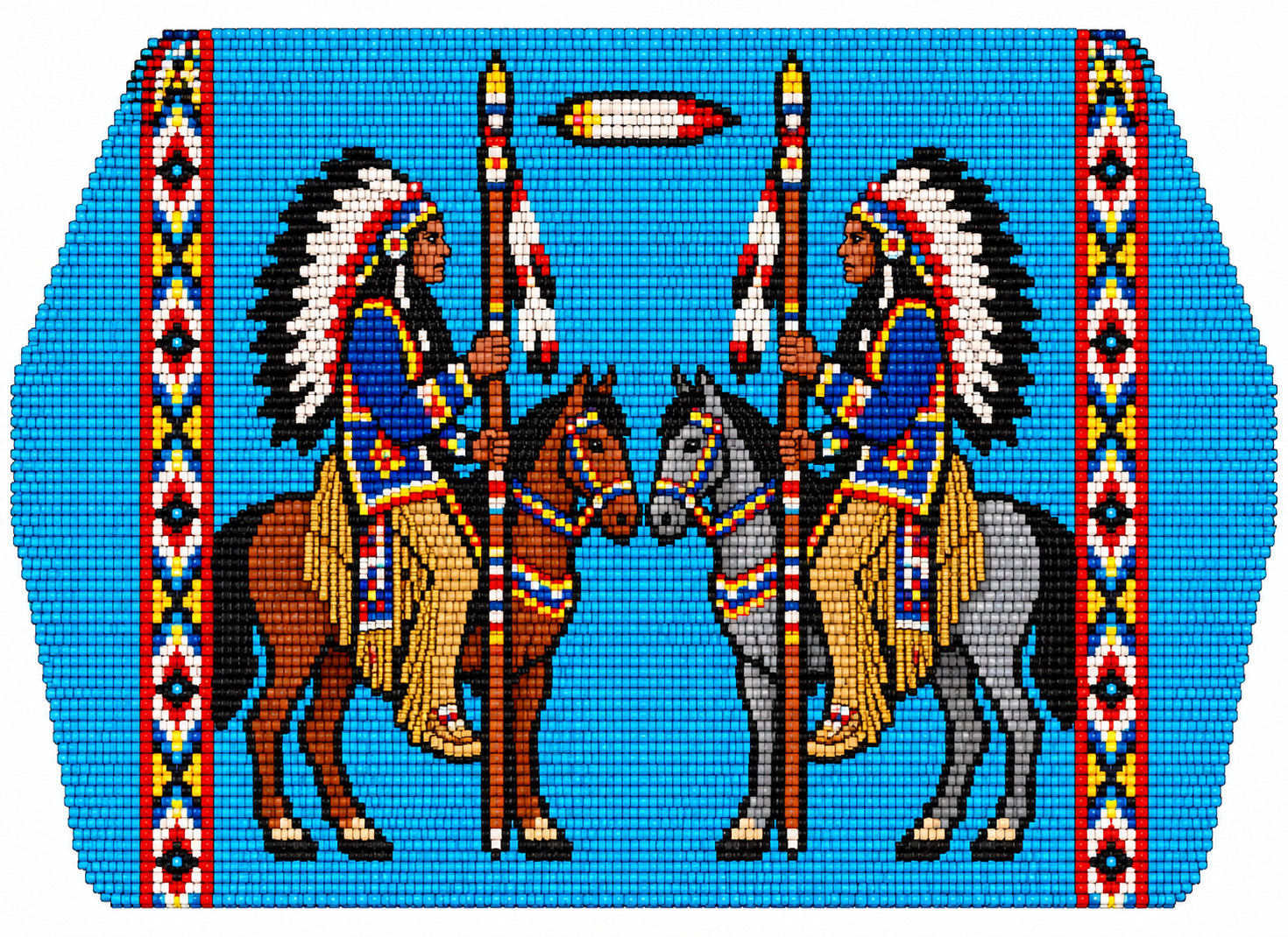 Native American Beaded Doctor Bag Antique Style Medical Bag Handmade Leather