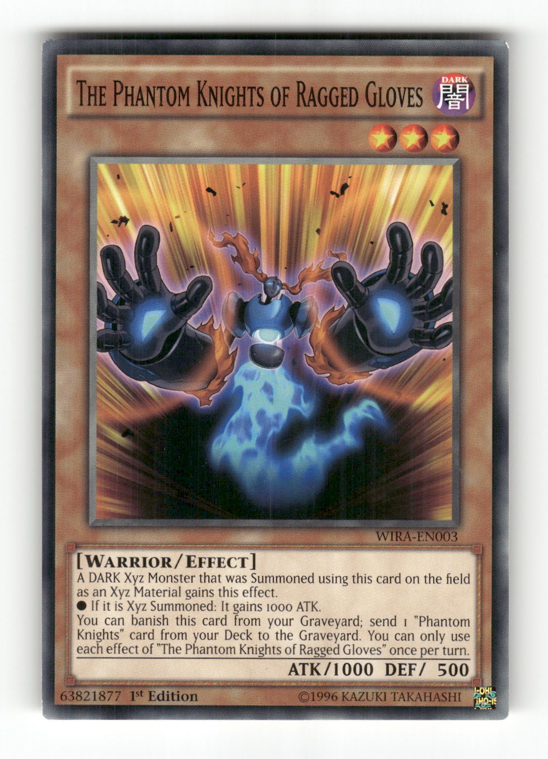 The Phantom Knights of Ragged Gloves WIRA-EN003 Common Yu-Gi-Oh 1st Edition LP