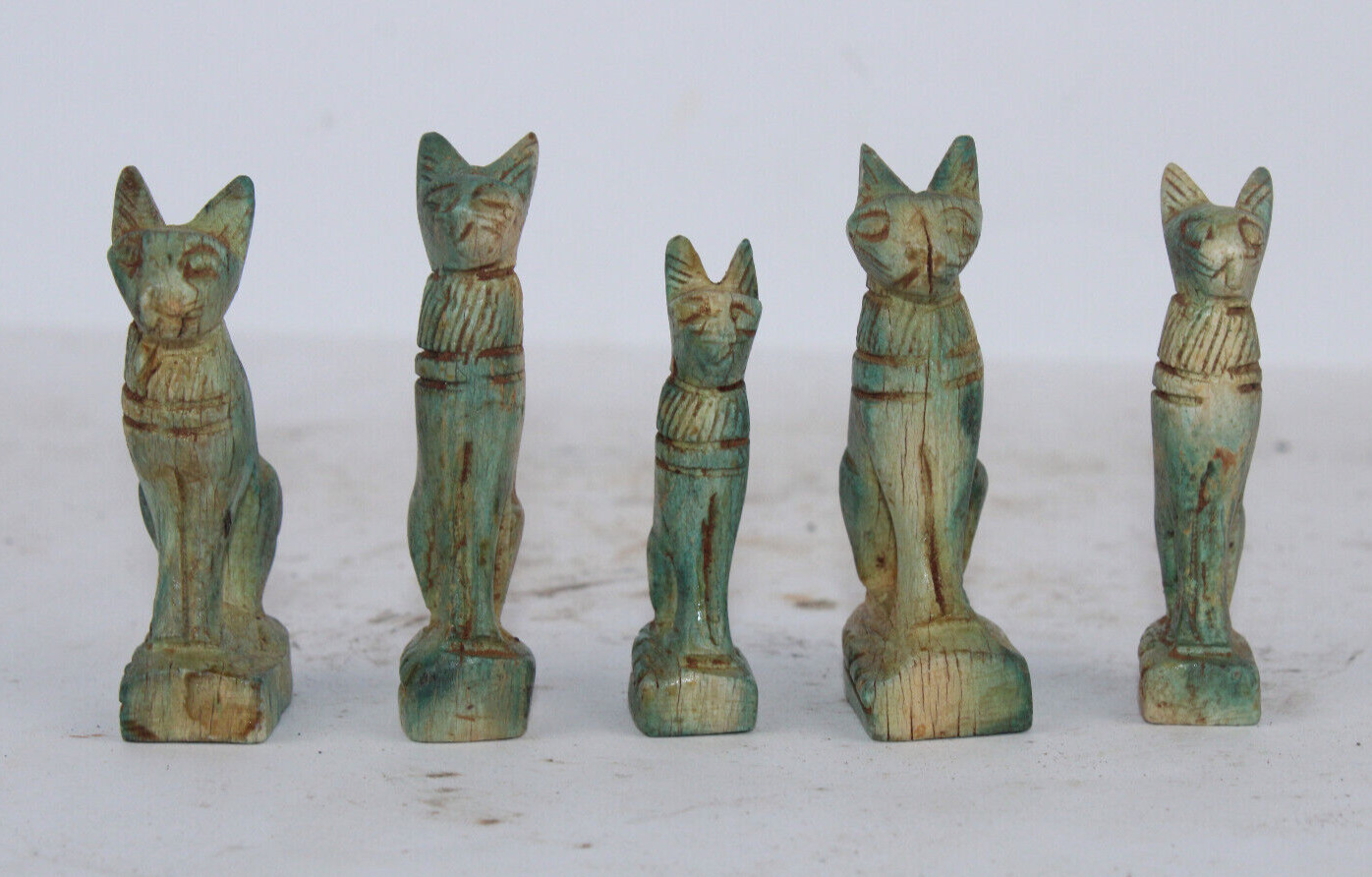 5 RARE ANCIENT EGYPTIAN ANTIQUE Bastet Bast Cat Statues Old Egyptian EGYCOM