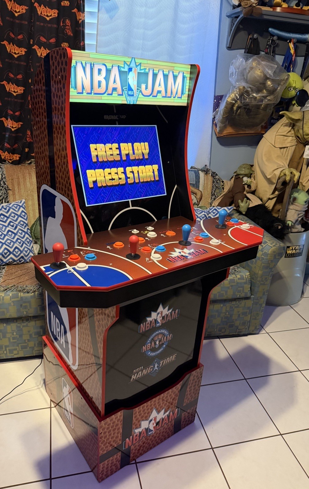 Arcade1Up NBA Jam 4-Player Special Edition Arcade + Riser WORKING GREAT 🔥✅