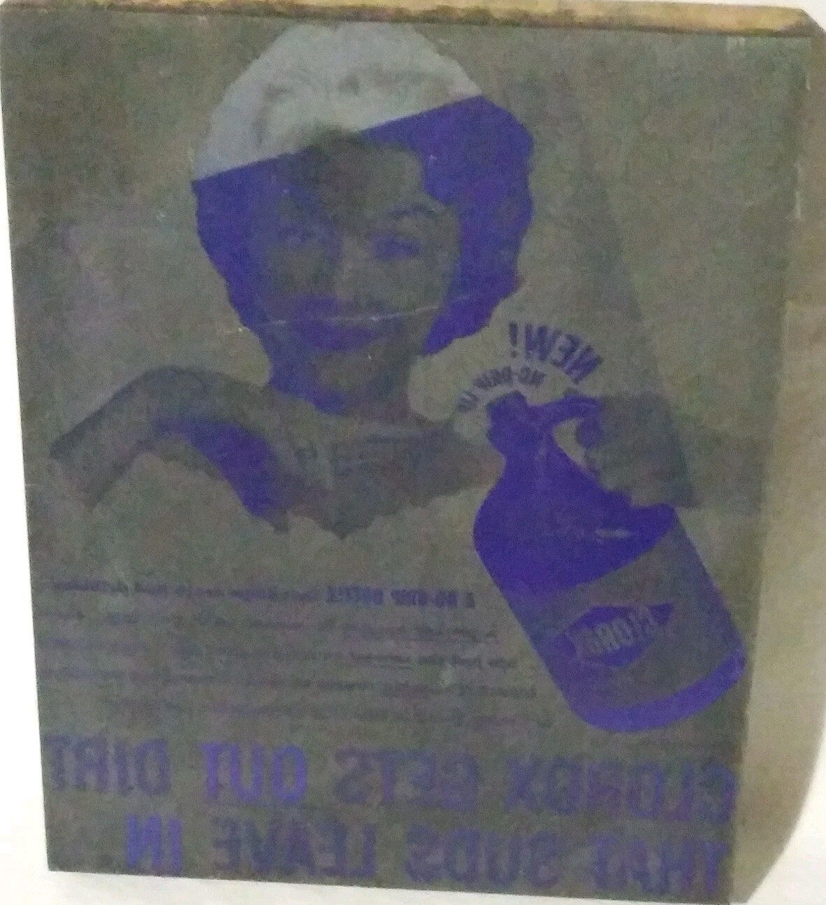 Vintage 1950\'s Clorox Bleach Advertising Zinc Printing Block. B6