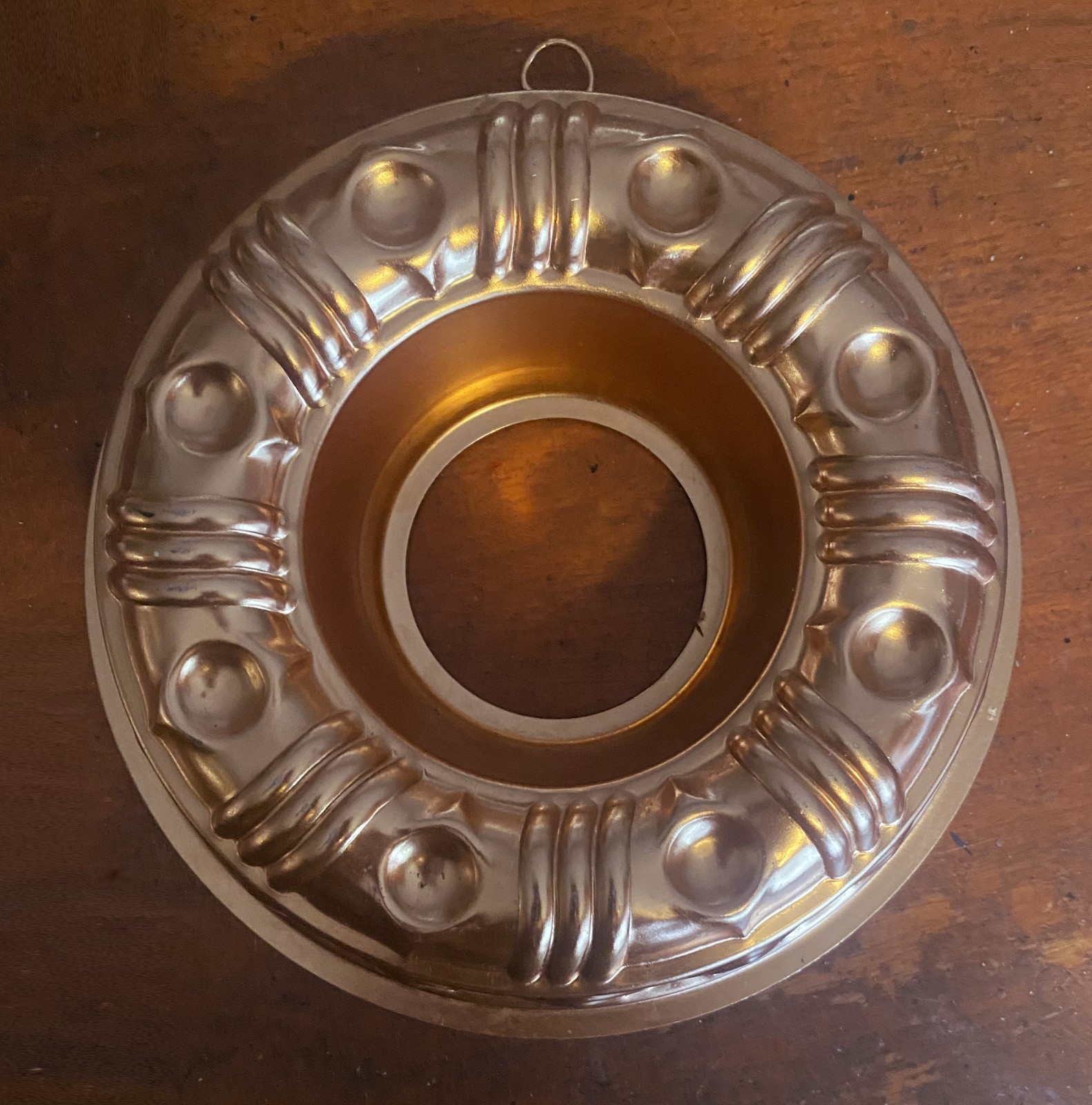 VTG Copper Bundt Pan Jello/Cake Mold Wall Hanging Round 3.5 Cups