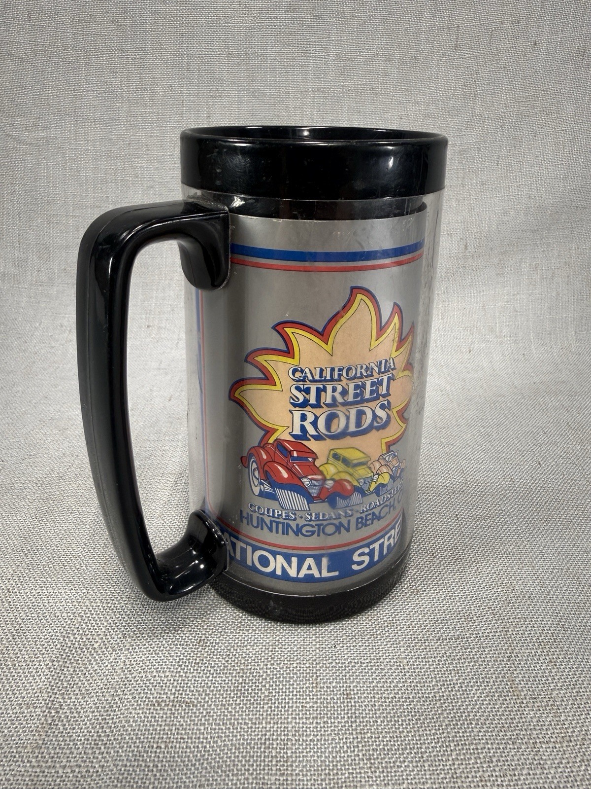 Vintage 1981 Western Street Rod Nationals Thermo-Serv Mug Hunington Beach, CA