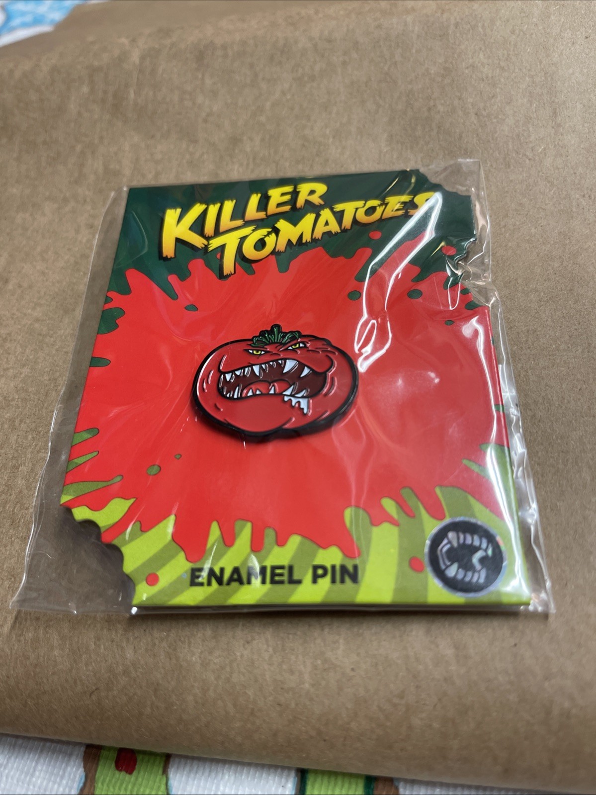 Killer Tomatoes Enamel Pin 2019 SDCC Limited Edition Creepy Co Very Rare HTF New Killer Tomatoes Enamel Pin 2019 SDCC Limited Edition Creepy Co Very Rare HTF New