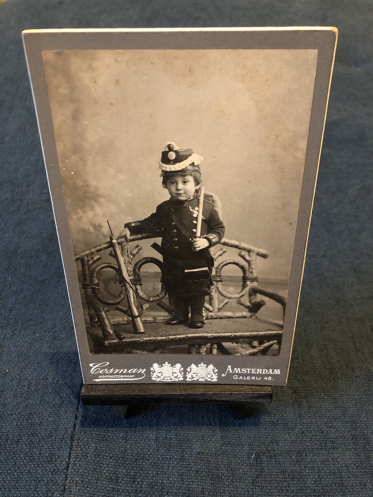 RARE 1904-1906 Antique Vintage cabinet card MAX COSMAN Dutch photographer