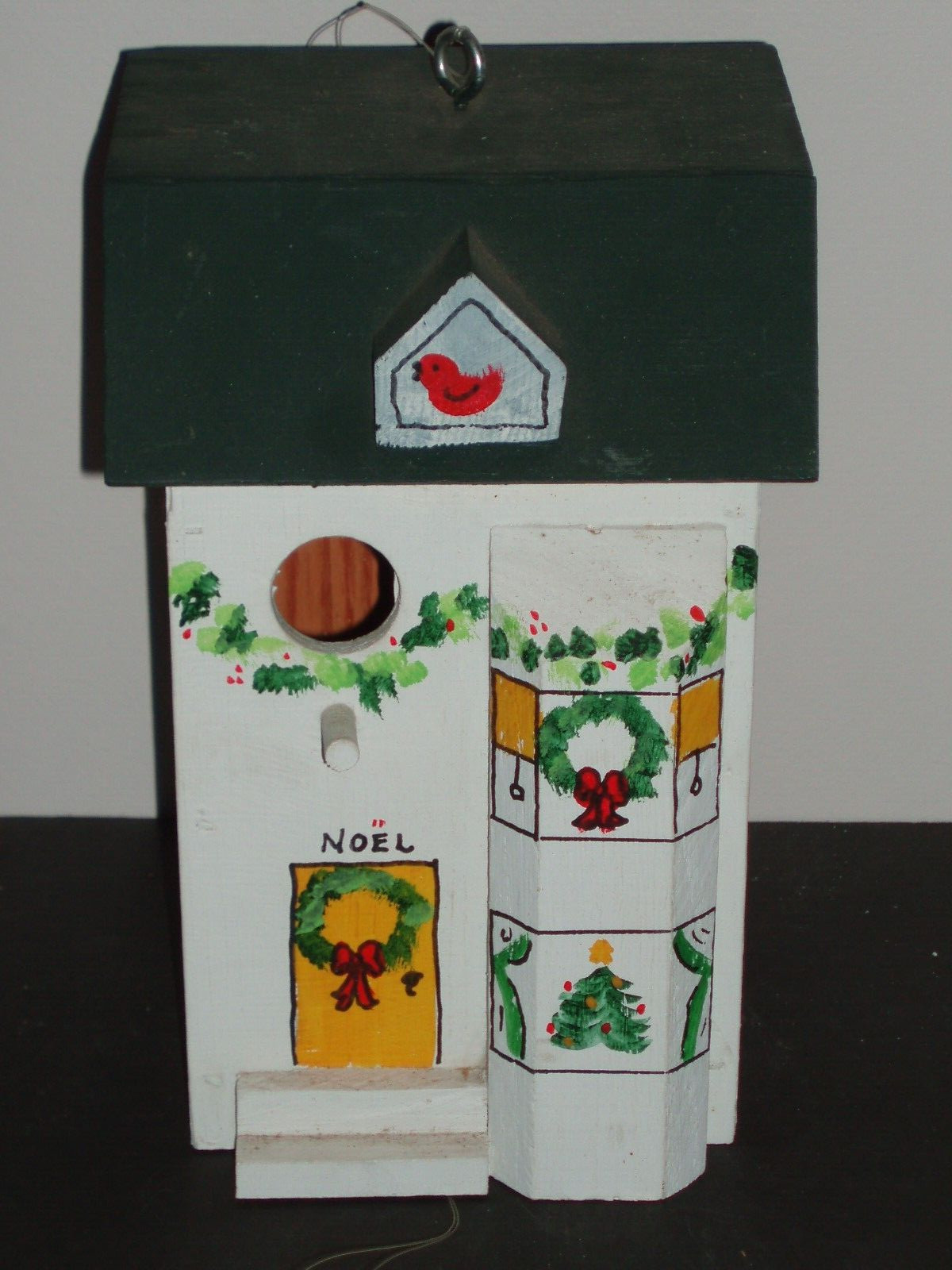Vintage BERRYBRIDGE FOR THE BIRDS Handcrafted/Painted Rustic Wooden Bird House Vintage BERRYBRIDGE FOR THE BIRDS Handcrafted/Painted Rustic Wooden Bird House