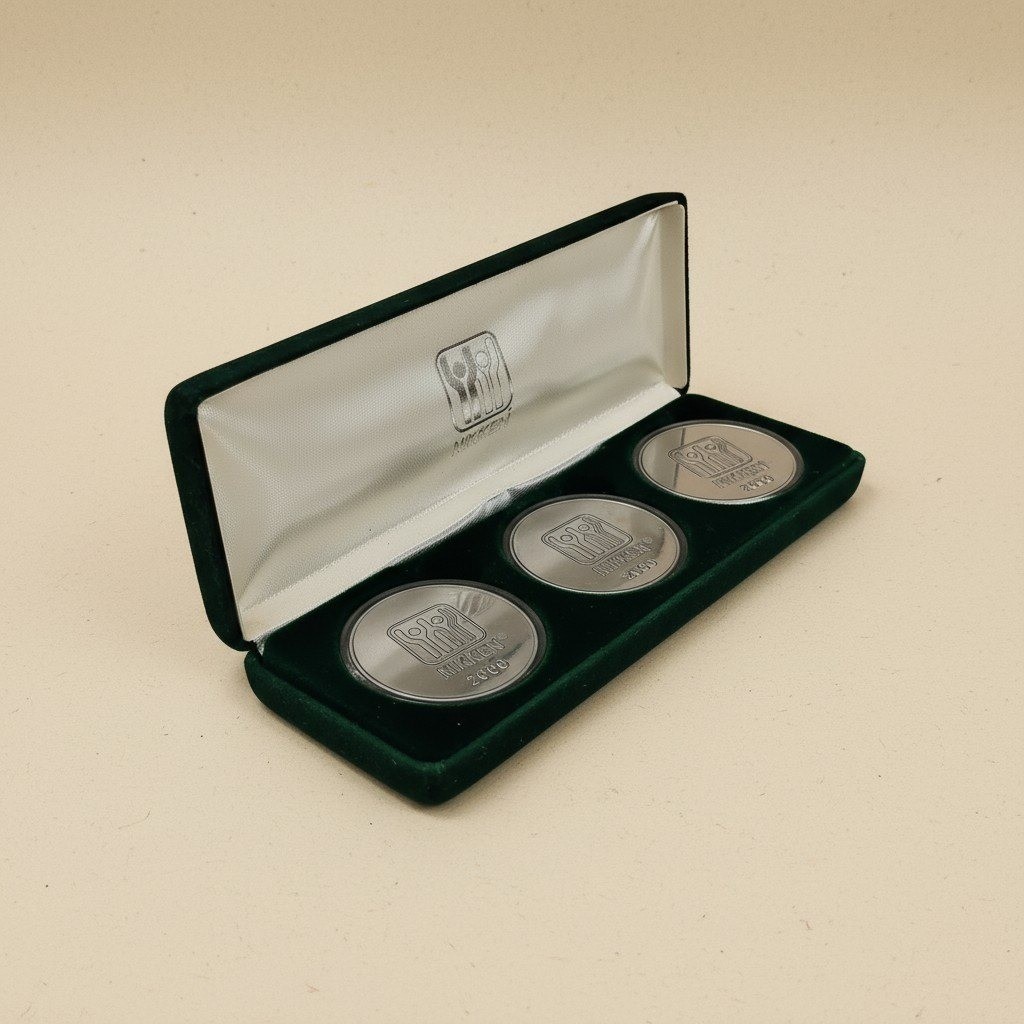 Vintage Nikken 2000 Kenko Super Mini EQL-FIR Magnets Set of 3 w/ Velvet Case