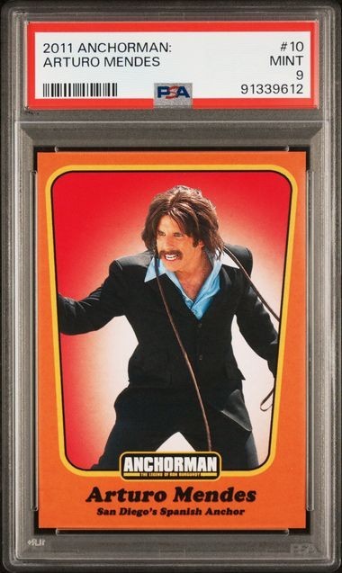 2011 Anchorman Arturo Mendes (Ben Stiller) Rookie Card PSA 9 MINT POP 10