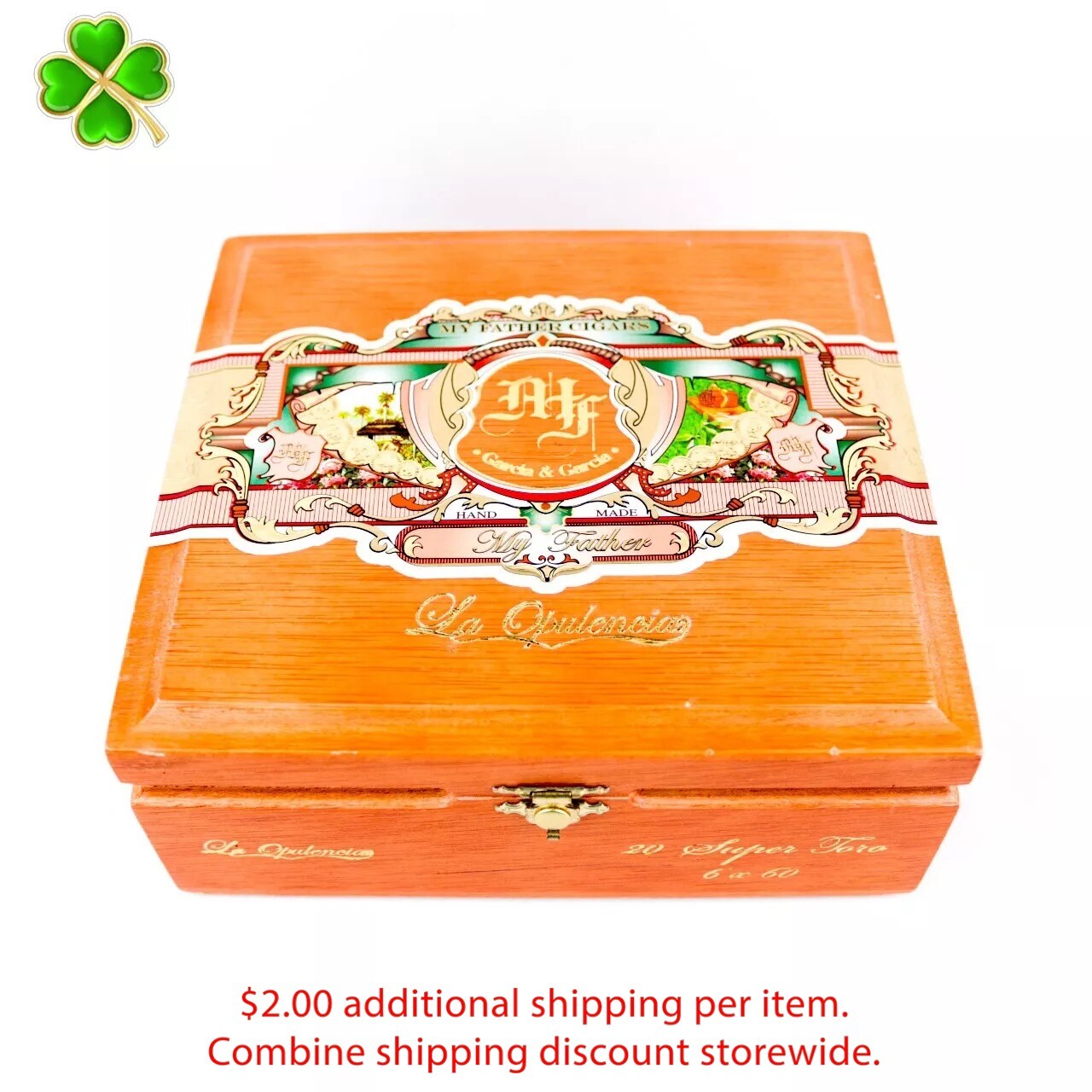 My Father Cigars Super Toro La Opulencia Empty Wood Cigar Box 7.5\ My Father Cigars Super Toro La Opulencia Empty Wood Cigar Box 7.5\