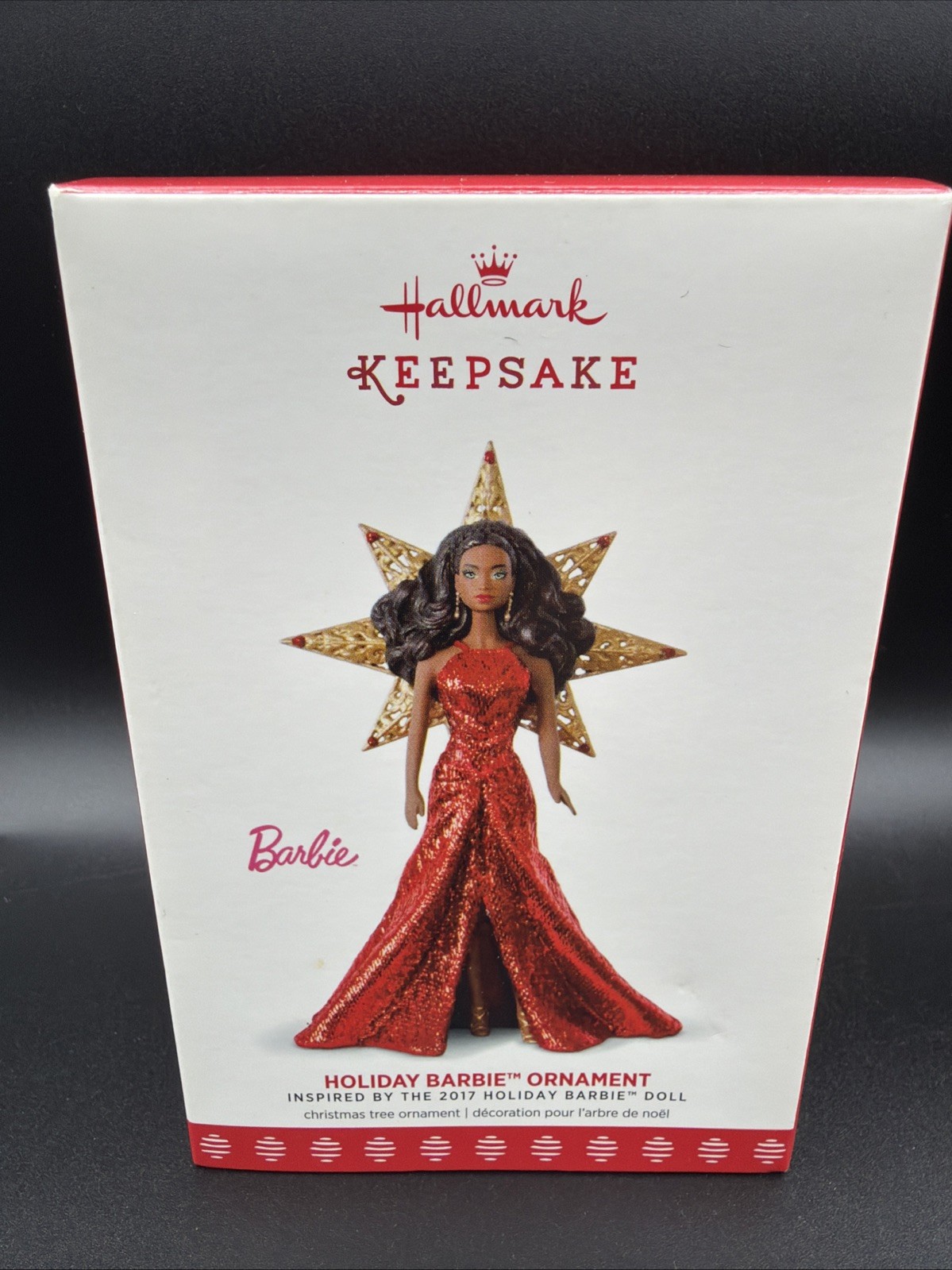 Hallmark - 2017 Holiday Barbie #3 African American - Keepsake Christmas Ornament
