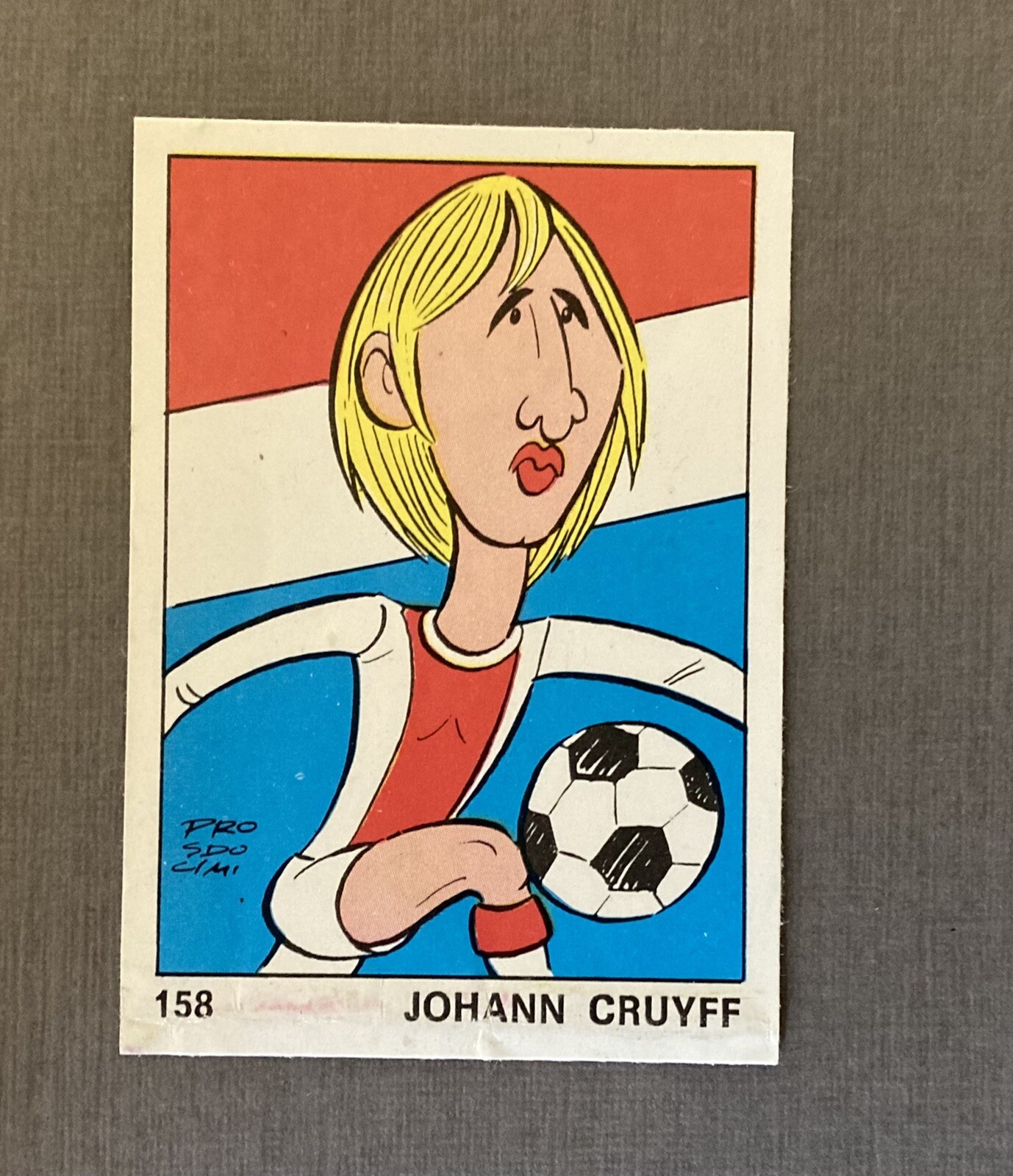 1973 Johan Cruijff Cruyff Rare Card/Figure Panini OK Vip Ajax Netherlands 