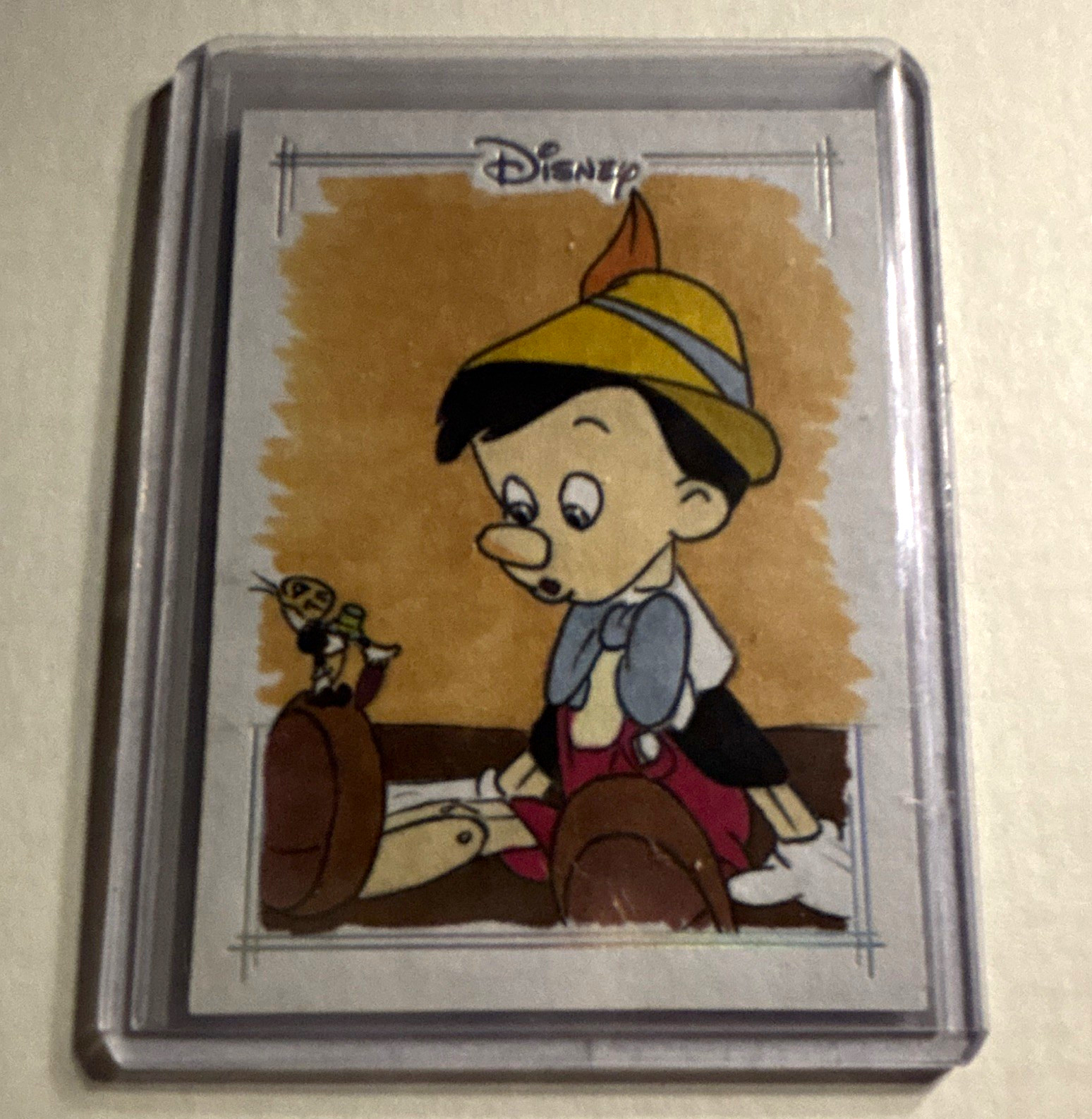 2026 Topps Disney Chrome Pinocchio Jiminy Cricket Sketch Card 1/1 Alex McCormick