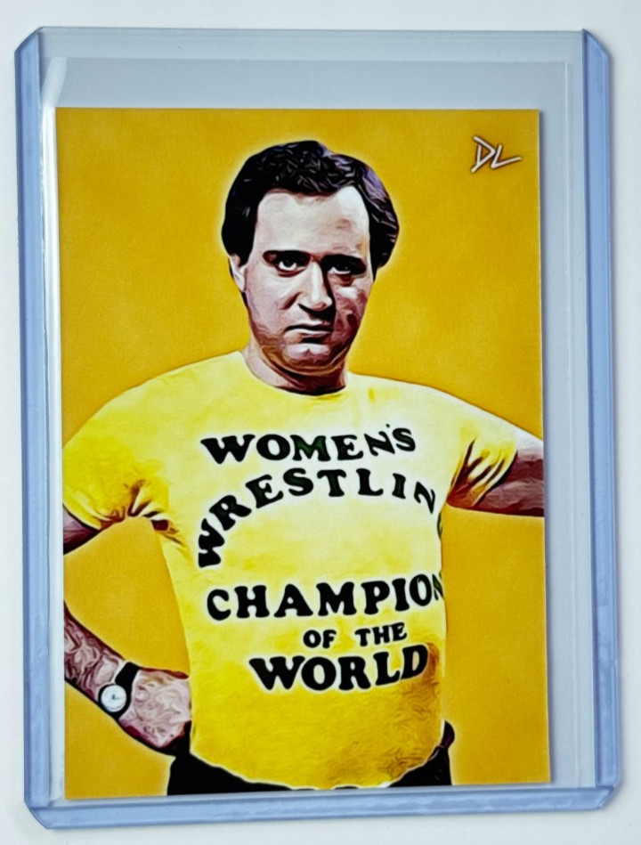 Andy Kaufman Limited Artist Signed Women's Wrestling Champion Trading Card 7/10