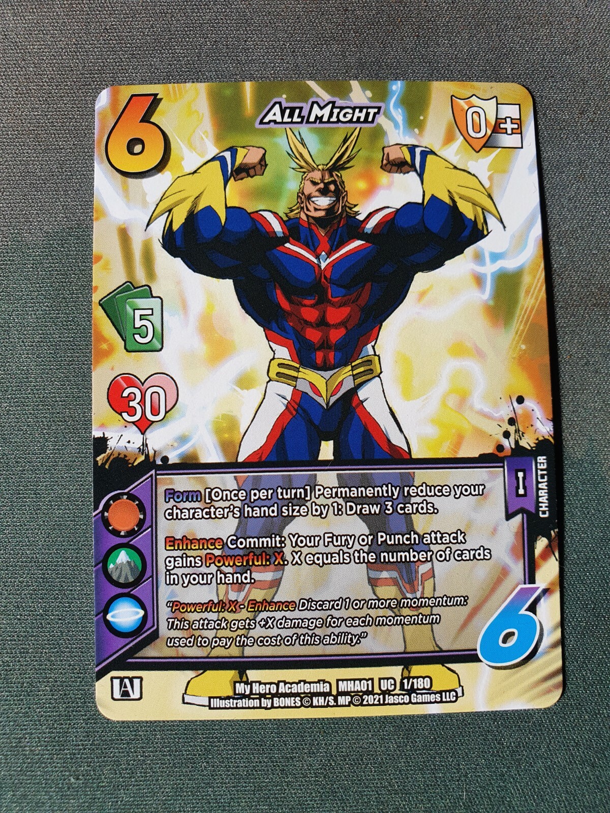 My Hero Academia CCG Singles Set 1 - MHA01 / UniVersus - C/UC/R (ENGLISH)