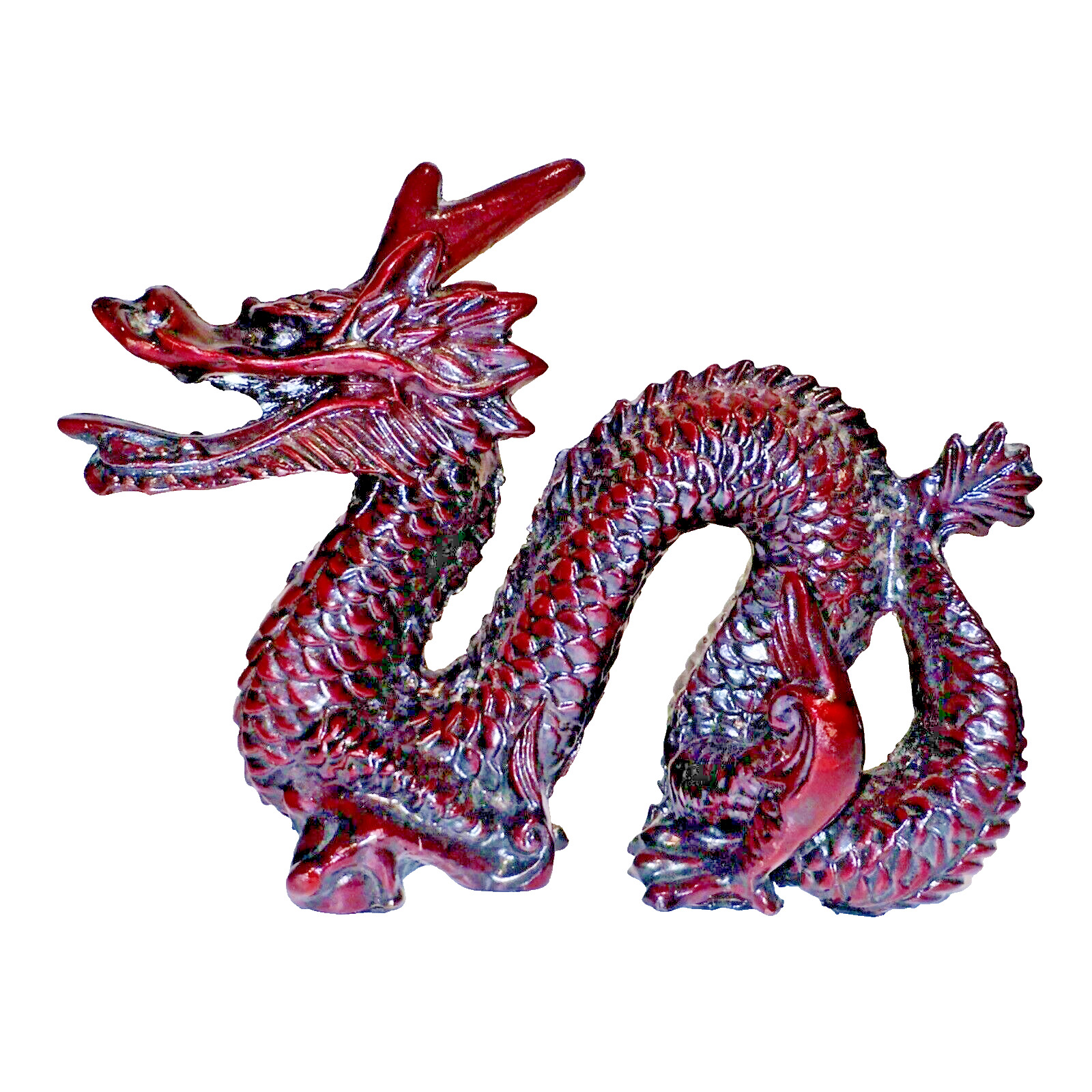 Dragon Lucky Chinese Feng Shui Resin Zodiac Auspicious Statue Figurines Rare