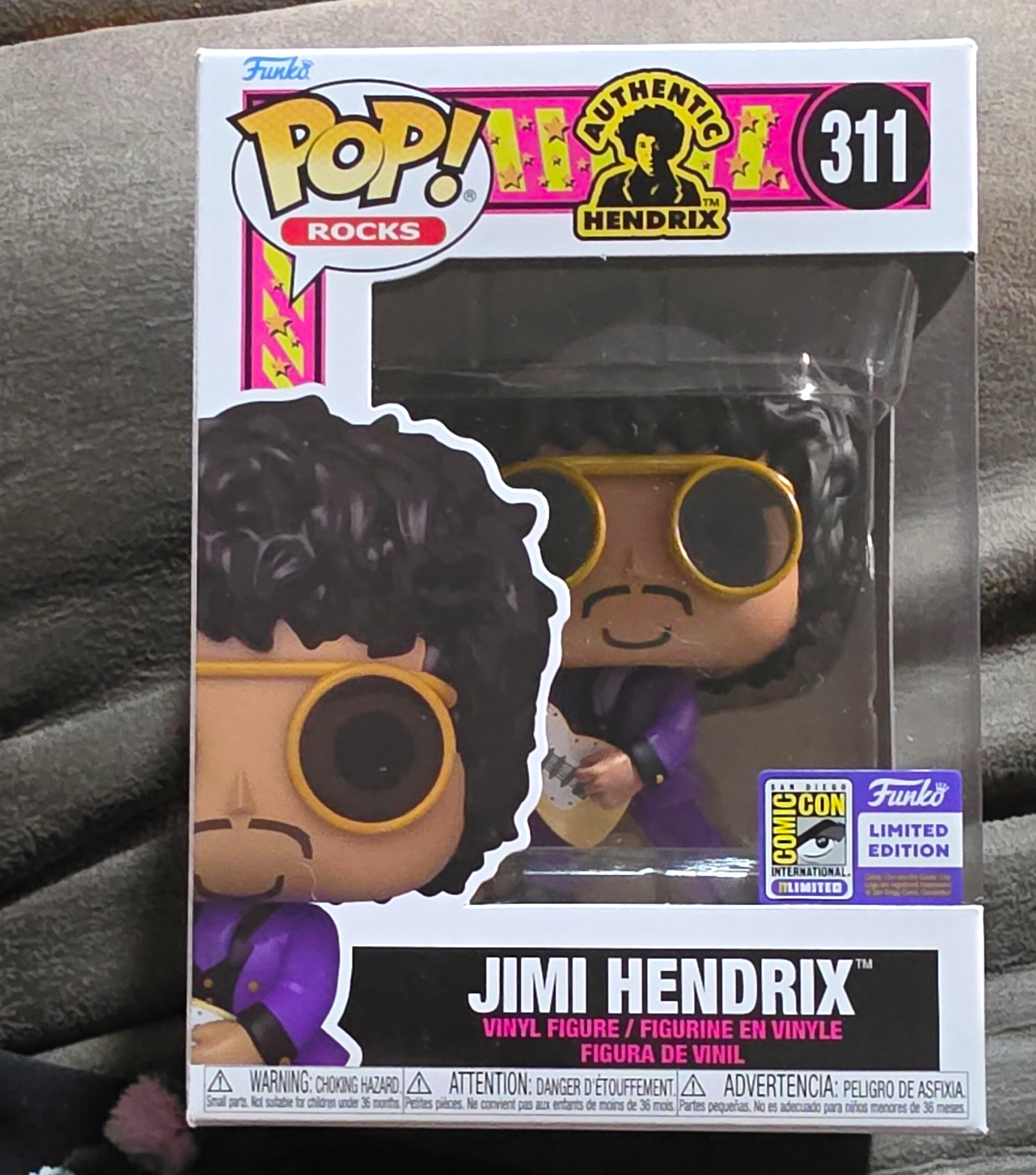 Funko Pop Vinyl Rocks Jimi Hendrix #311 SDCC Exclusive Limited Edition