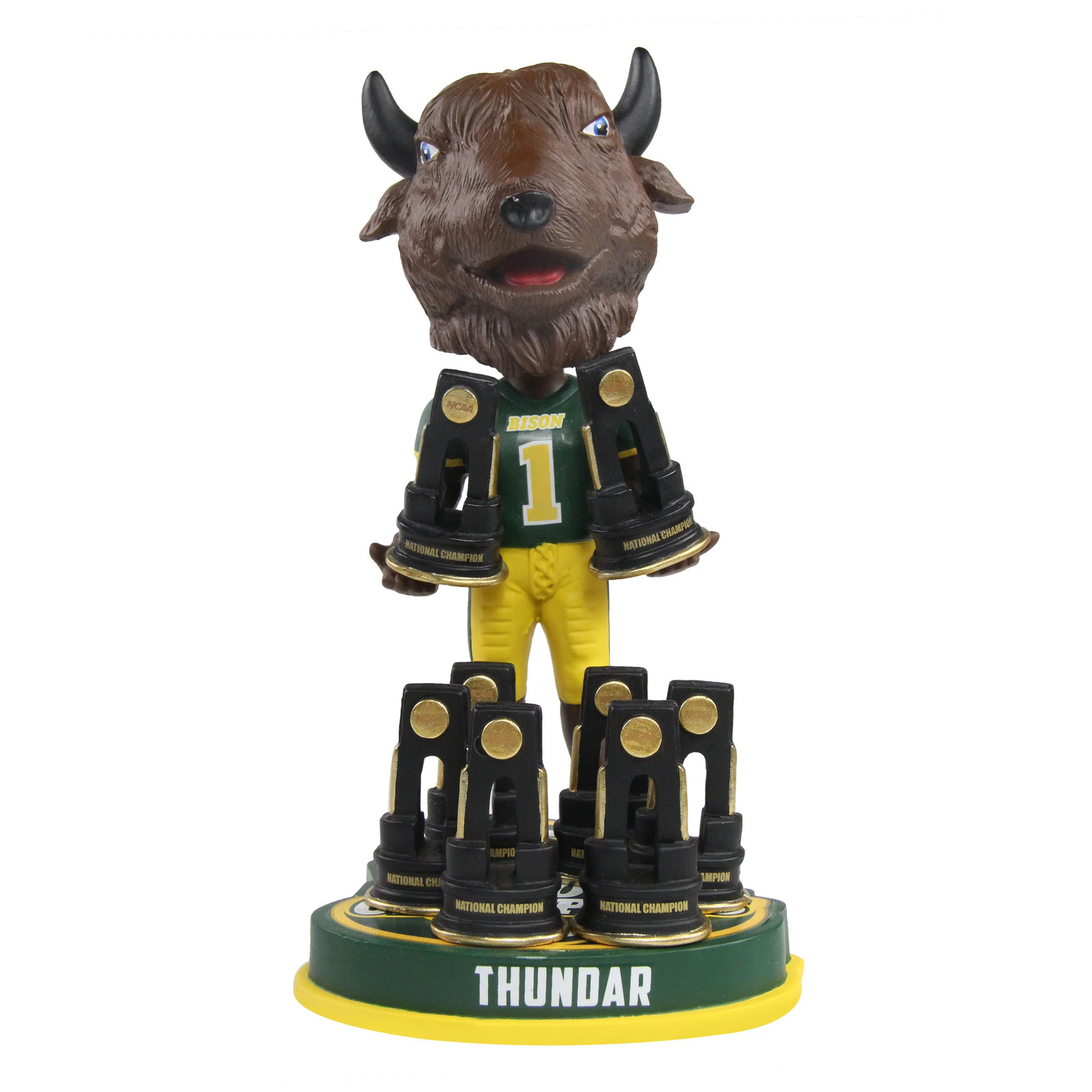 Thundar North Dakota State Bison 8-Time National Champions Bobblehead NCAA