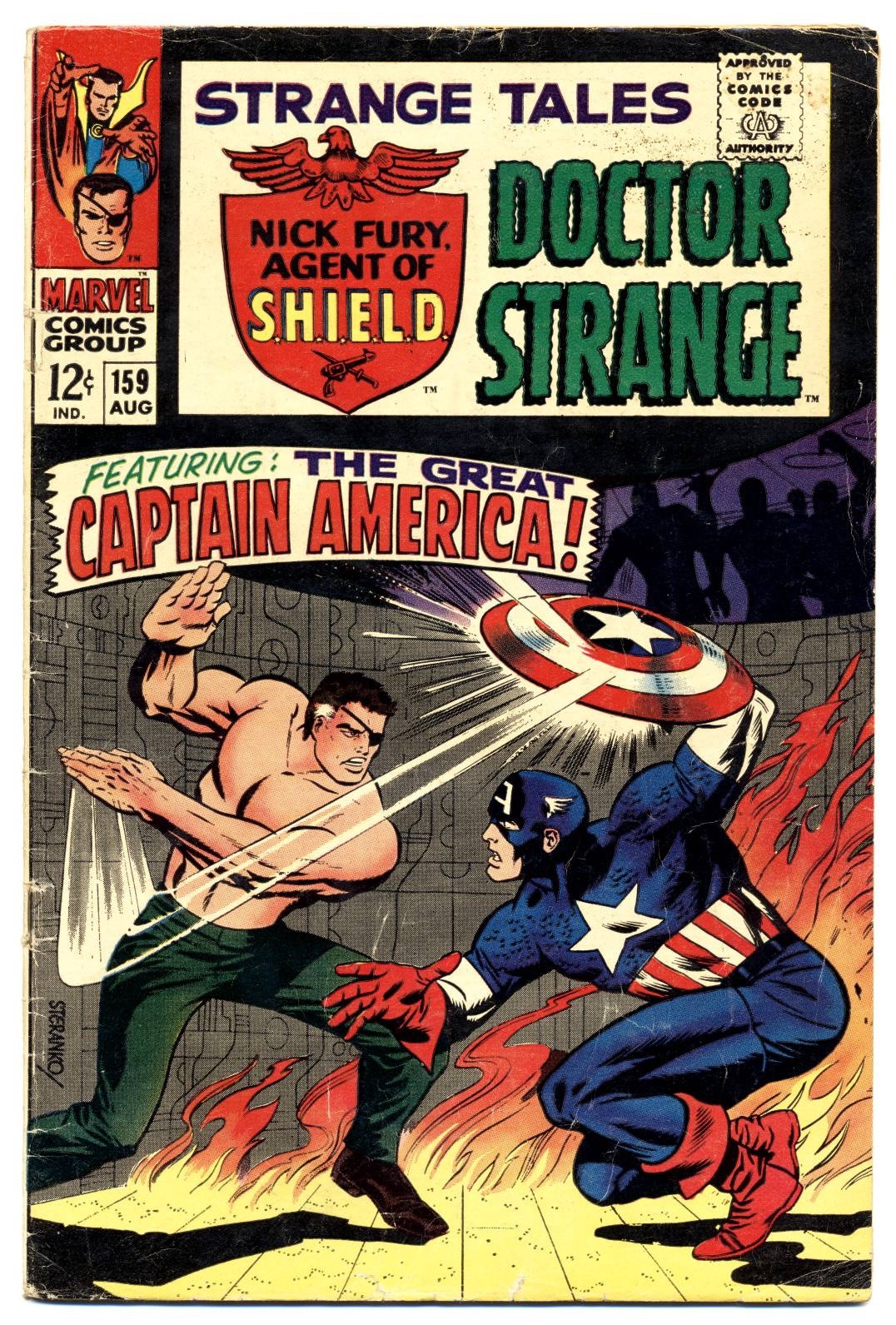 Strange Tales #159 G/VG, Jim Steranko SHEILD, 1st Val, Marvel Comics 1967 Strange Tales #159 G/VG, Jim Steranko SHEILD, 1st Val, Marvel Comics 1967