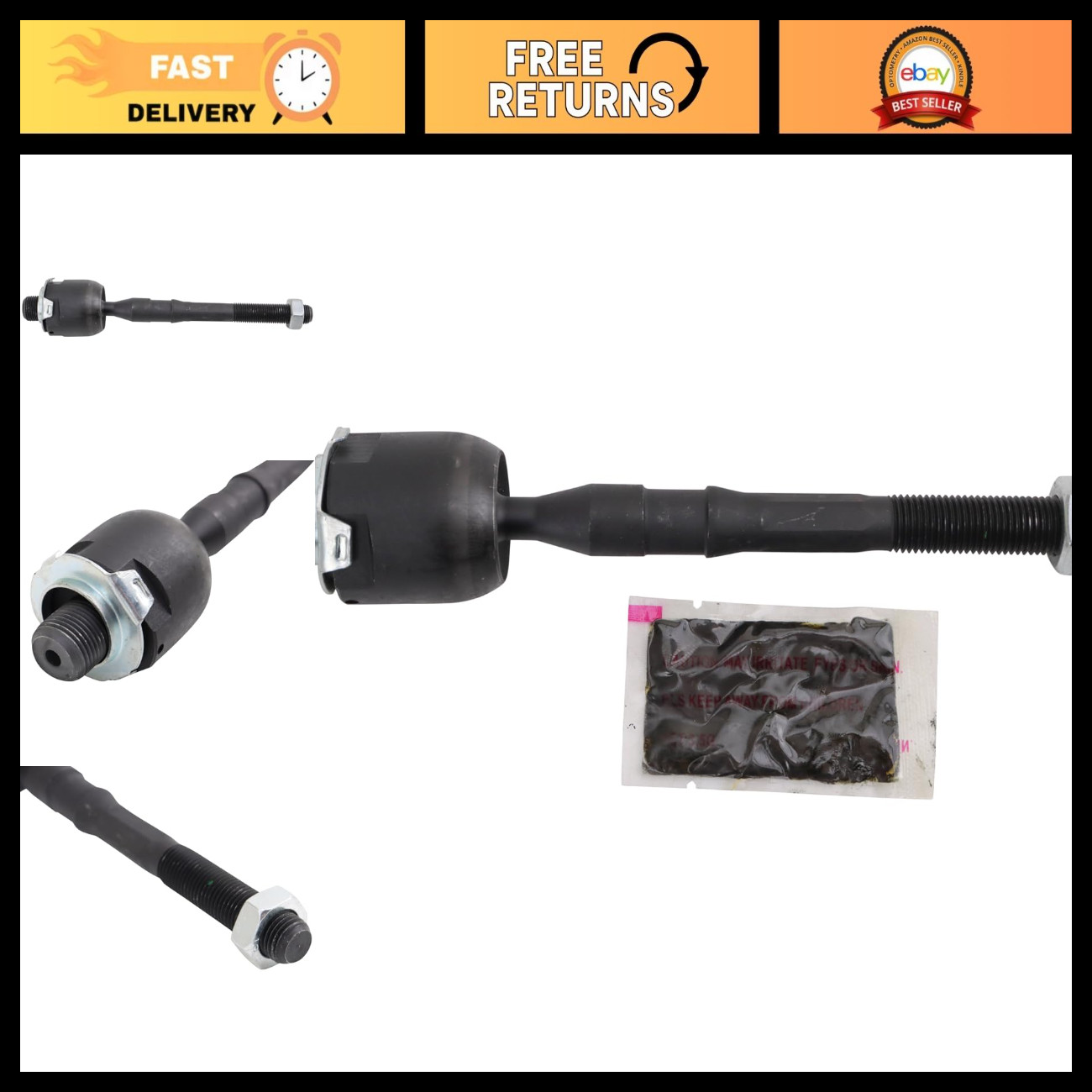 TRQ Front Left or Right Inner Tie Rod