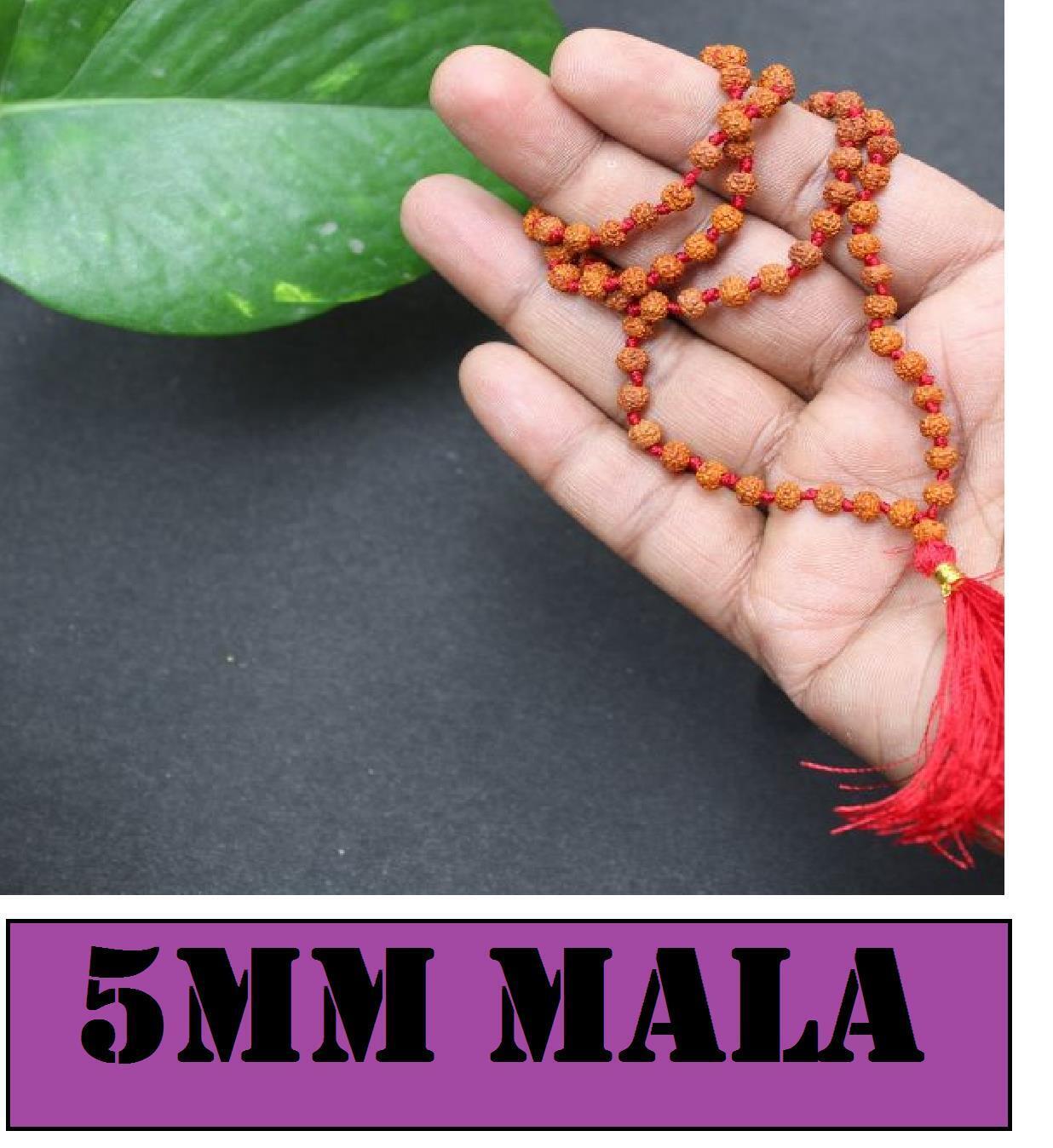 5 M.M. Smallest Very Small and Rare Rudraksha mala of 108+1 Hindu Prayer Beads