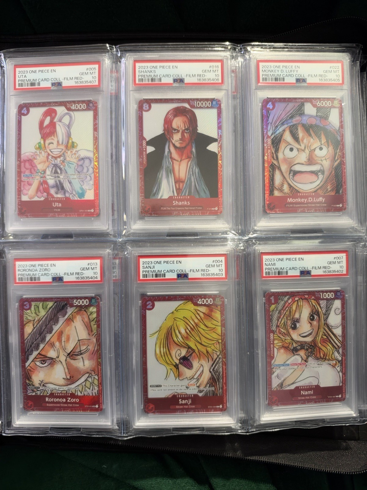 2023 One Piece Premium Collection-Film Red Complete Set PSA 10 English 🔥