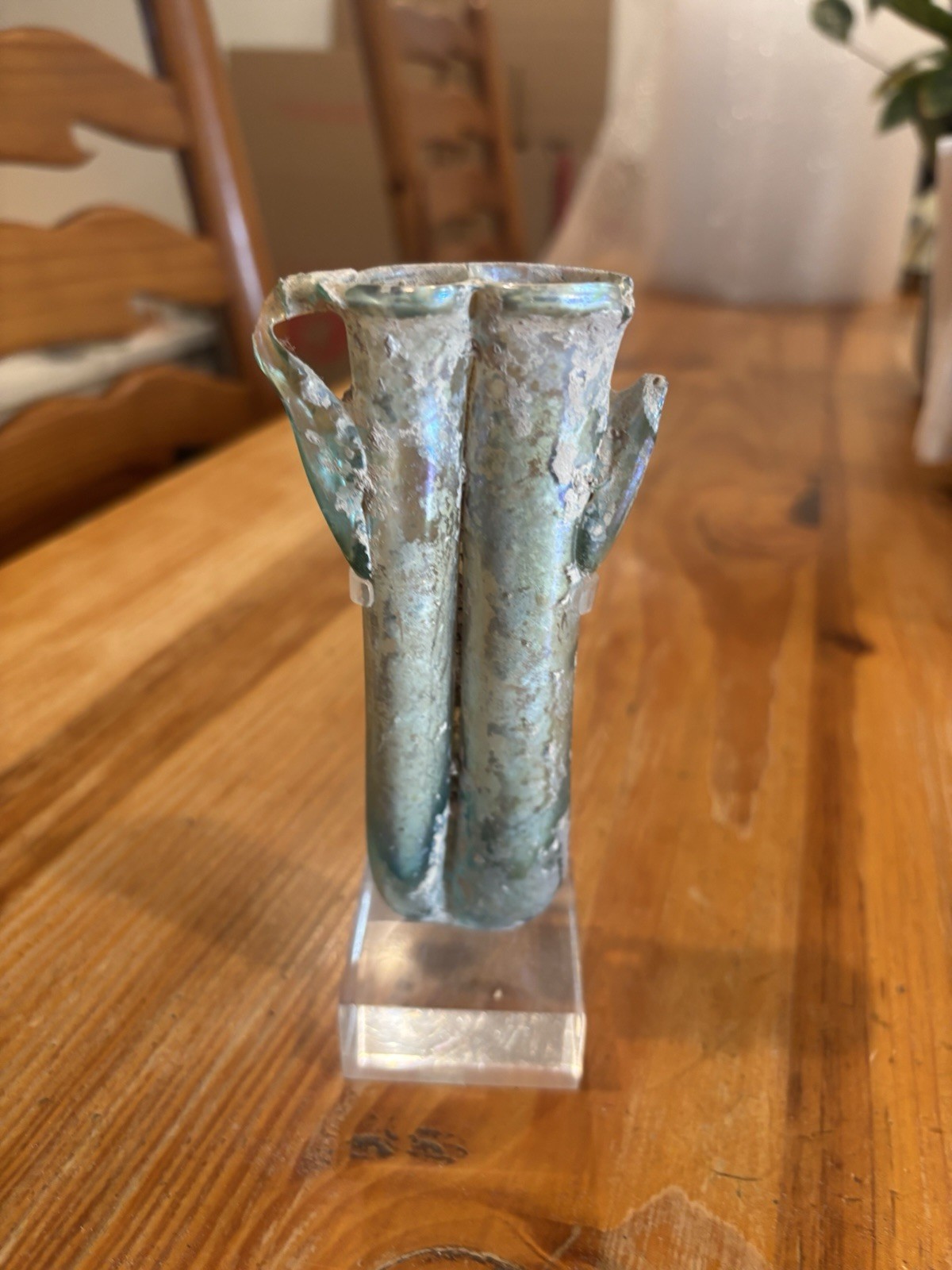 Ancient Roman Glass Double Unguentarium