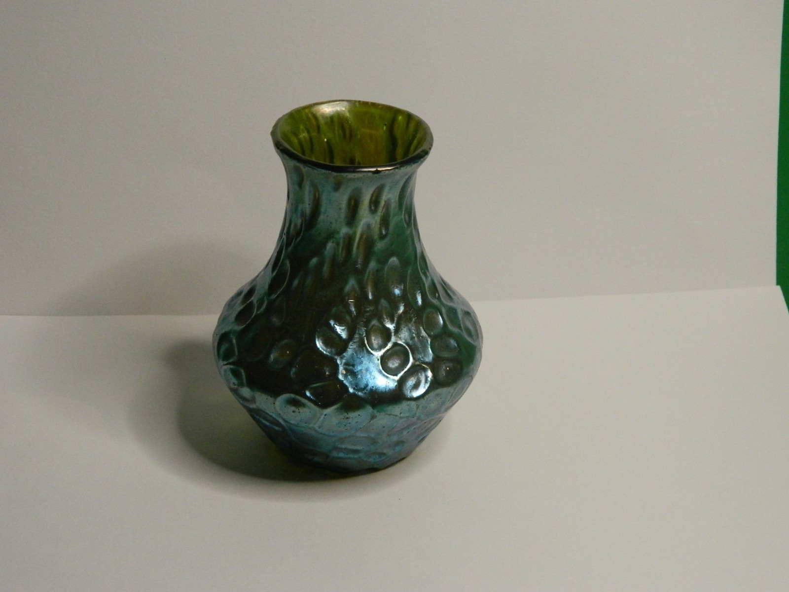 Small Antique Bohemian Art Glass Vase