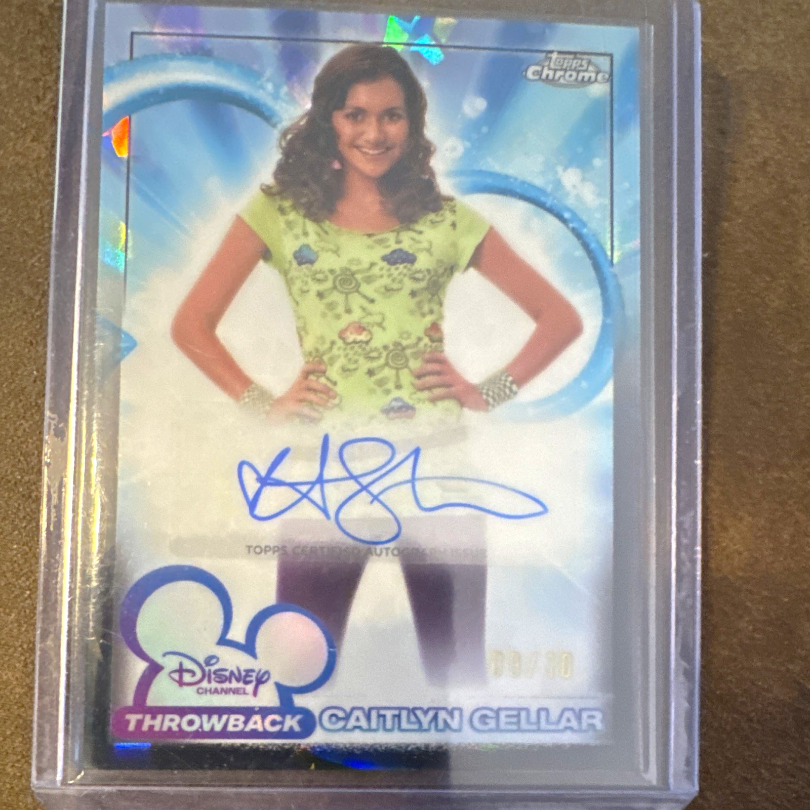 Topps 2026 Disney Chrome sapphire Disney Channel Autograph Caitlyn Gellar 09/10