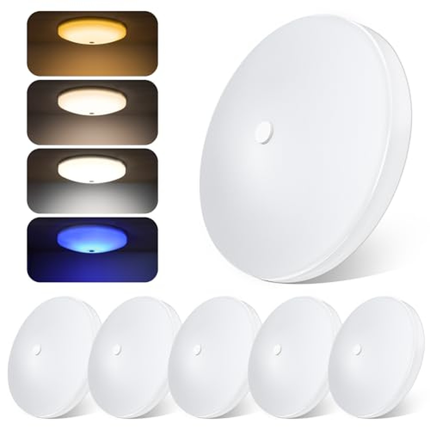 4.5\'\' 3CCT RV Interior Ceiling Lights 3000K/4500K/6000K Switchable with Blue ...