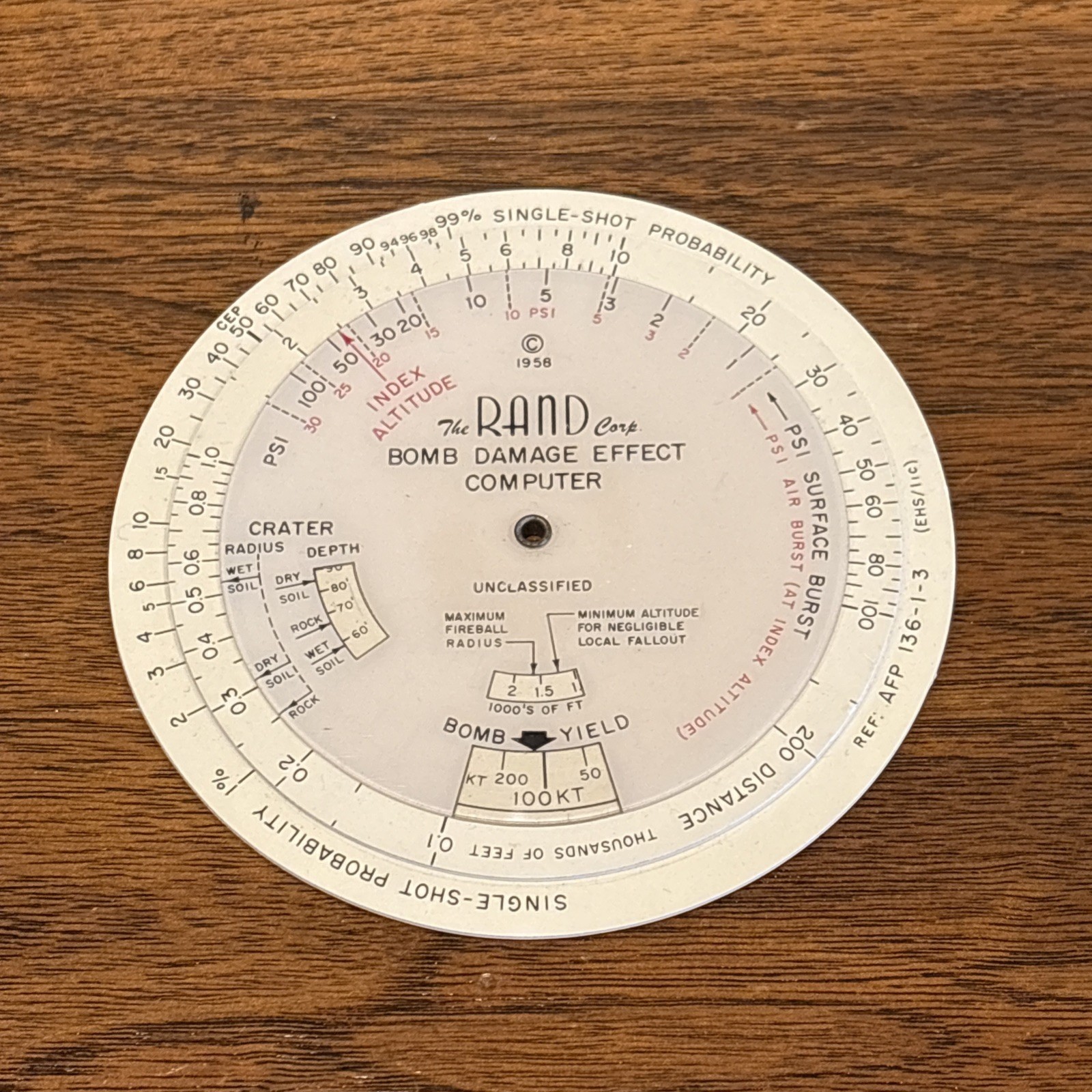 1958 RAND Bomb Damage Effect Computer Vietnam Nuclear War Single Shot EUC