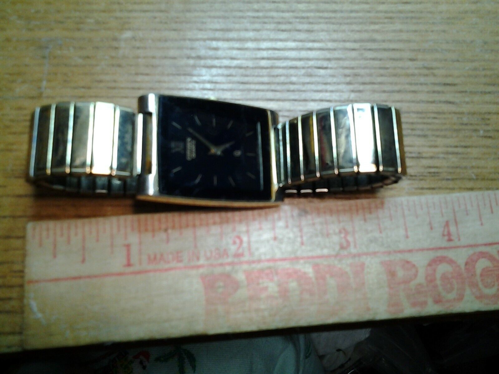 Citizen Elegance 6020-G08334 Mens Vintage Black Dial Gold Watch 