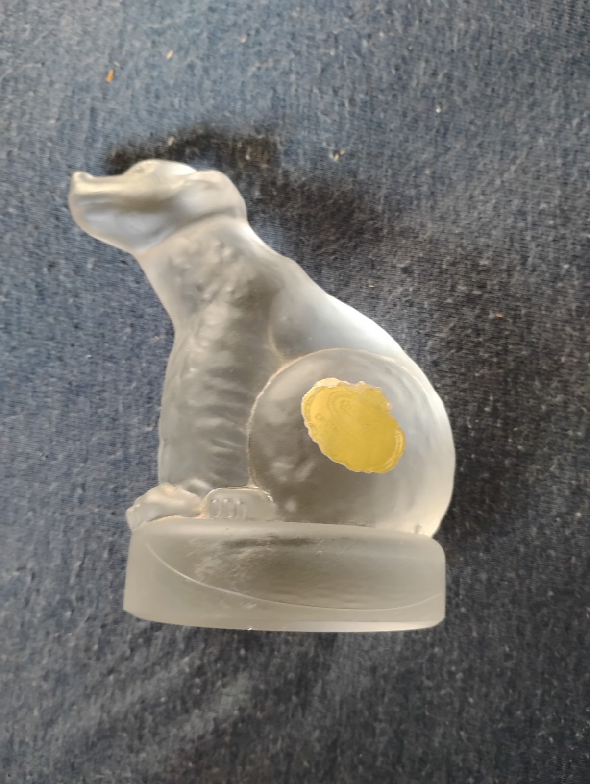 vintage Kristaluxus frosted lead crystal polar bear