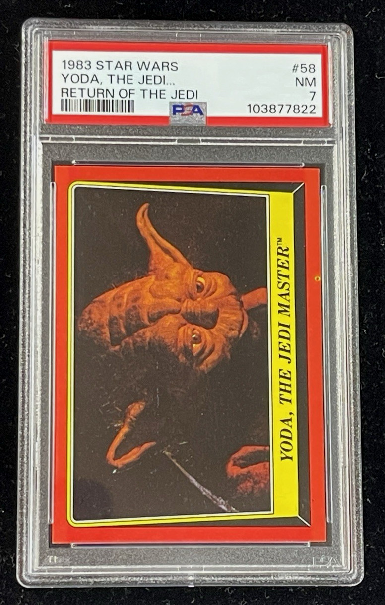 1983 Topps Star Wars Return Of The Jedi #58 Yoda, The Jedi Master PSA 7 1983 Topps Star Wars Return Of The Jedi #58 Yoda, The Jedi Master PSA 7