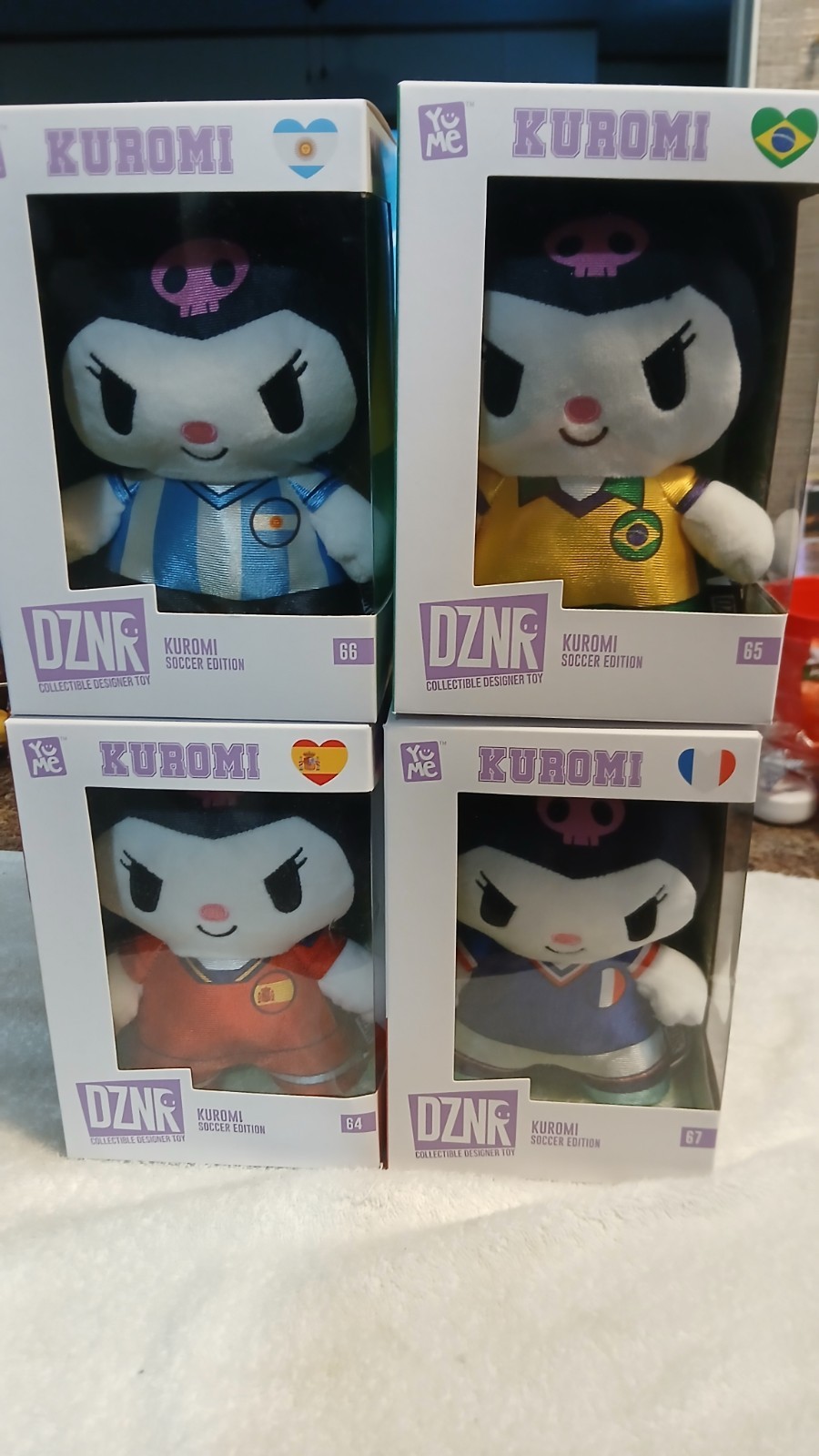 Yume DZNR Kuromi Soccer Edition Lot of 4 New Sealed #64,#65,#66,#67 LOOK NEW Yume DZNR Kuromi Soccer Edition Lot of 4 New Sealed #64,#65,#66,#67 LOOK NEW