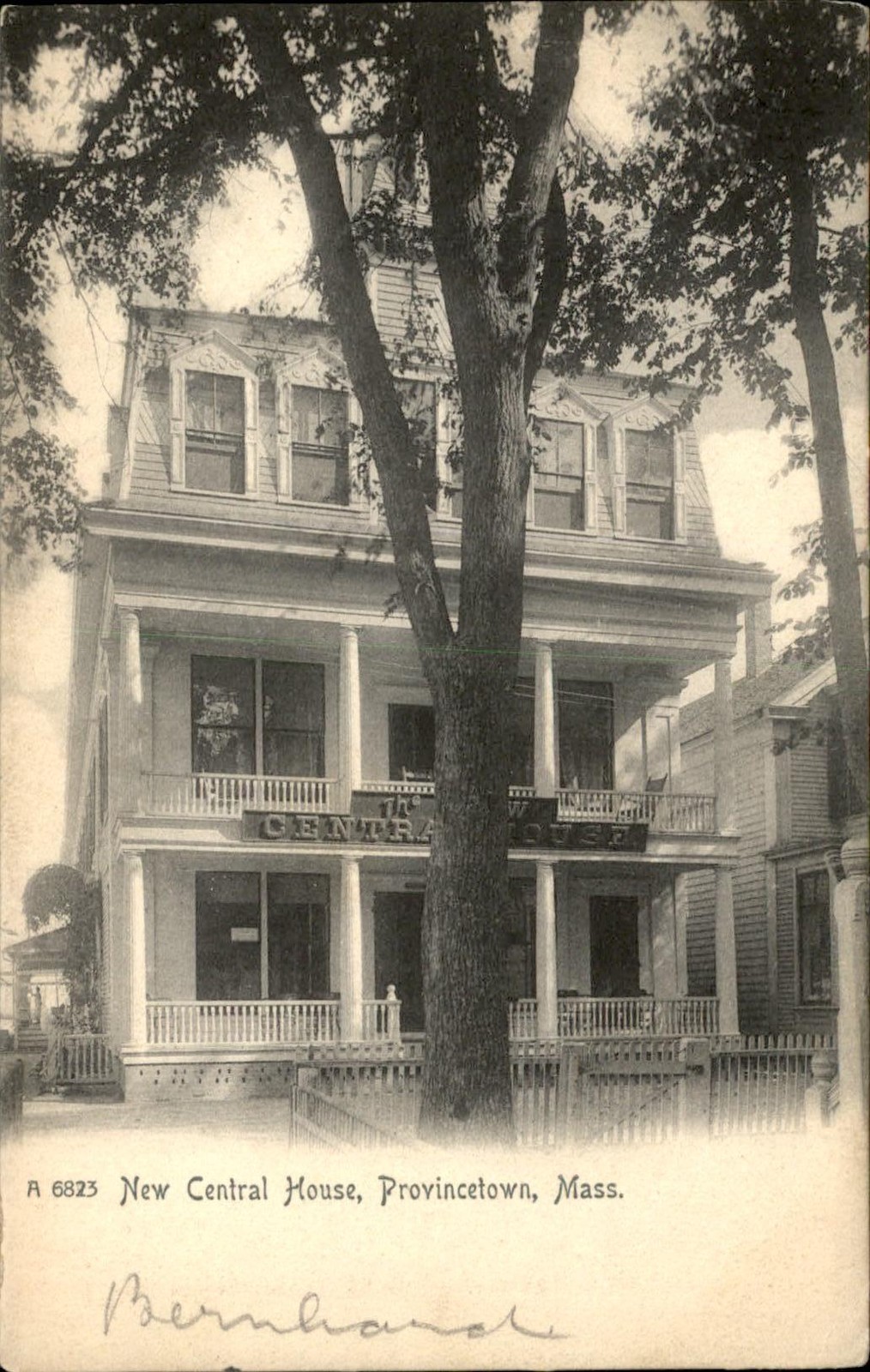 Provincetown MA Massachusetts New Central House c1900-20s Vintage Postcard
