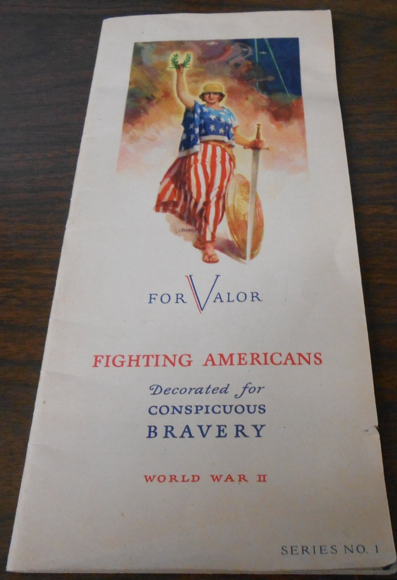 WWII FOR VALOR FIGHTING AMERICANS POSTER STAMP BOOKLET BONDS VTG. SERIES NO. 1