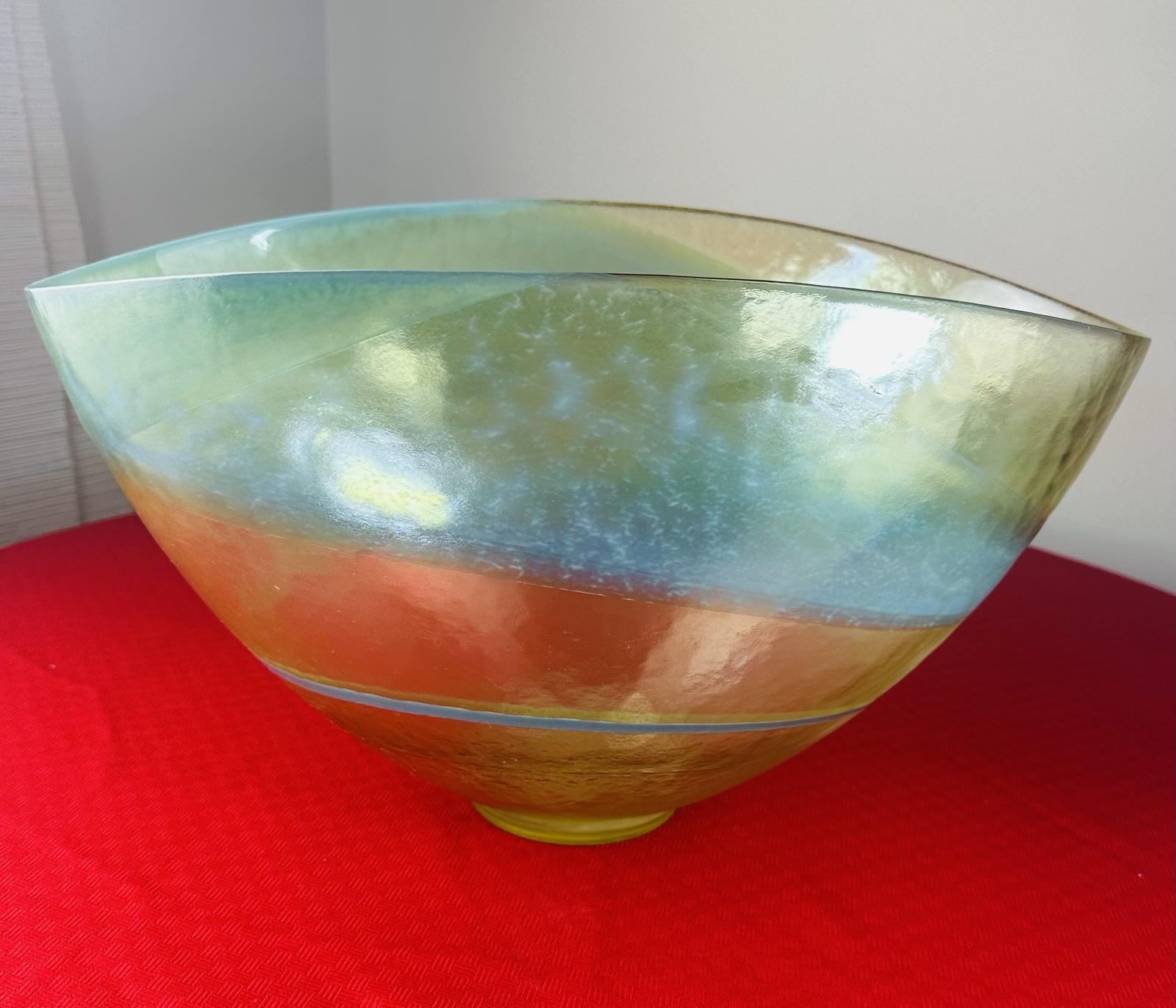 Original Collectible Vetro Artistico Murano glass Bowl Italy Art Deco Home Decor