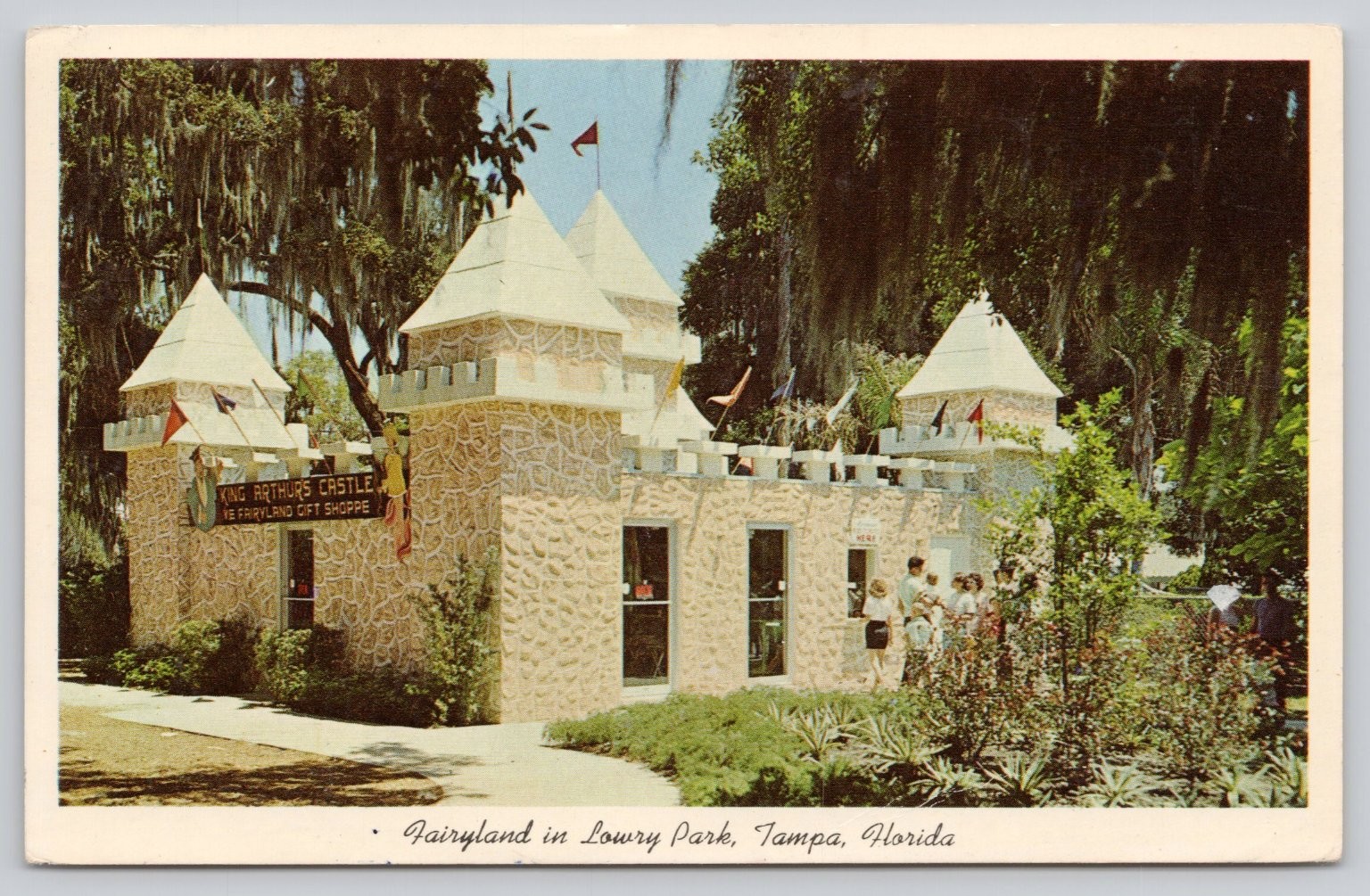 King Arthur\'s Castle Lowry Park Tampa FL 1968 Curteichcolor Postcard King Arthur\'s Castle Lowry Park Tampa FL 1968 Curteichcolor Postcard