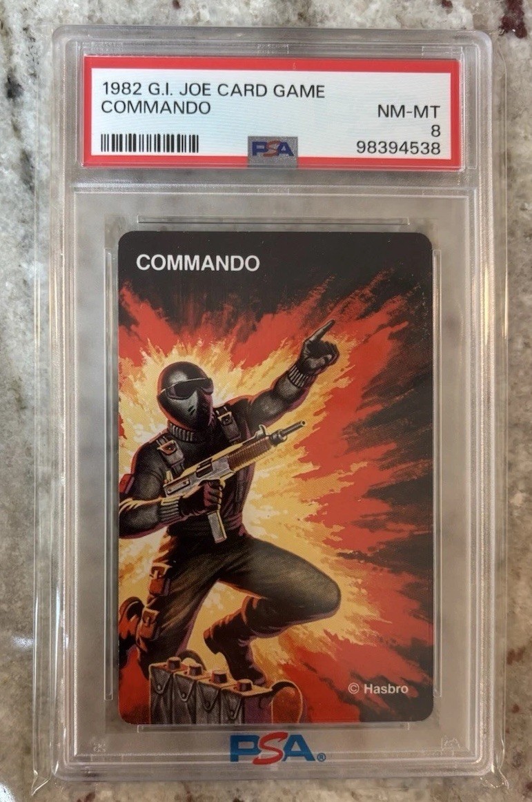 1982 G.I Joe Card Game PSA 8 Graded SNAKE EYES TRUE ROOKIE commando LOW POP