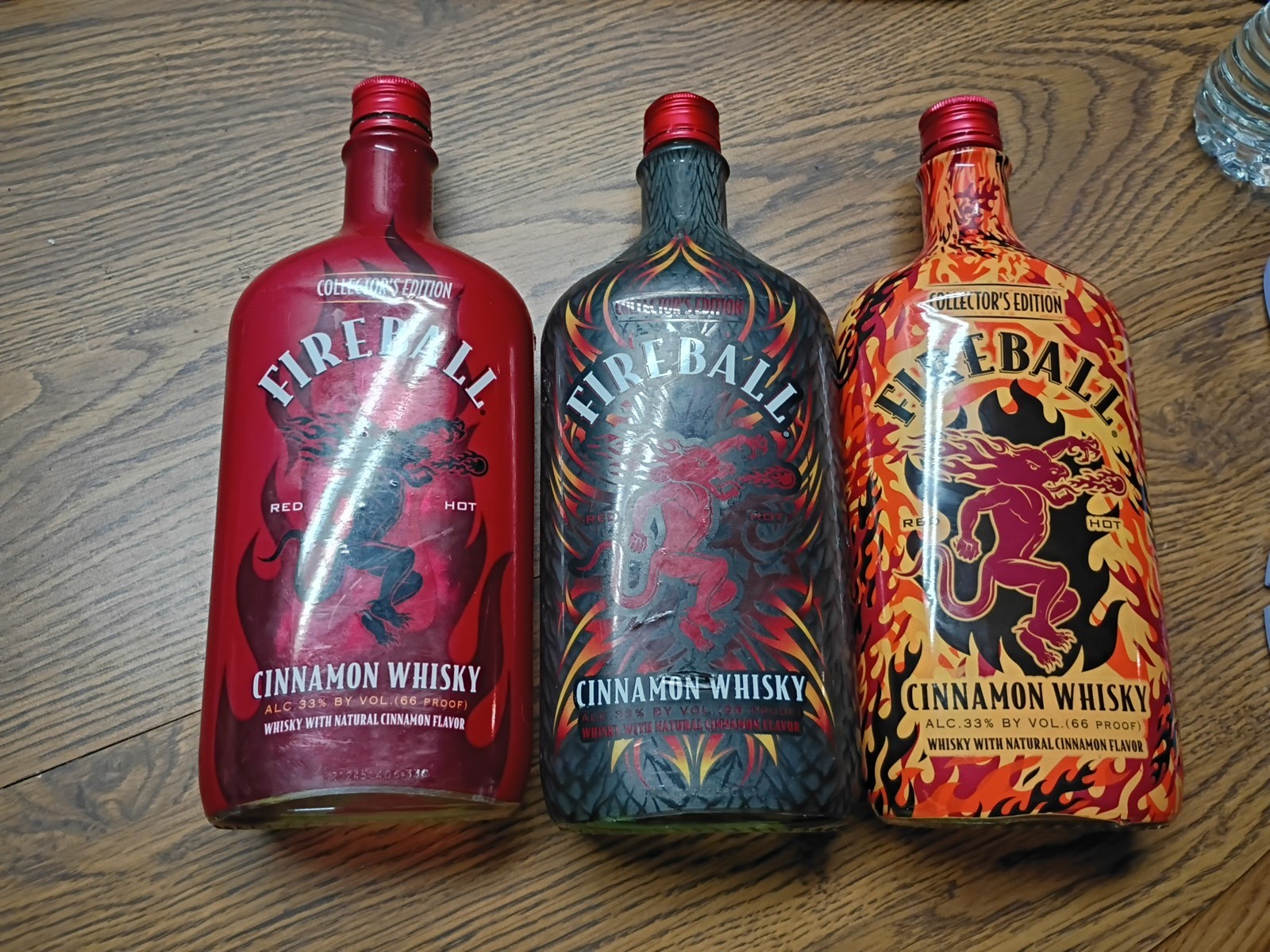 Fireball Flames Collector\'s Edition Cinnamon Whisky 750 ML Bottle EMPTY