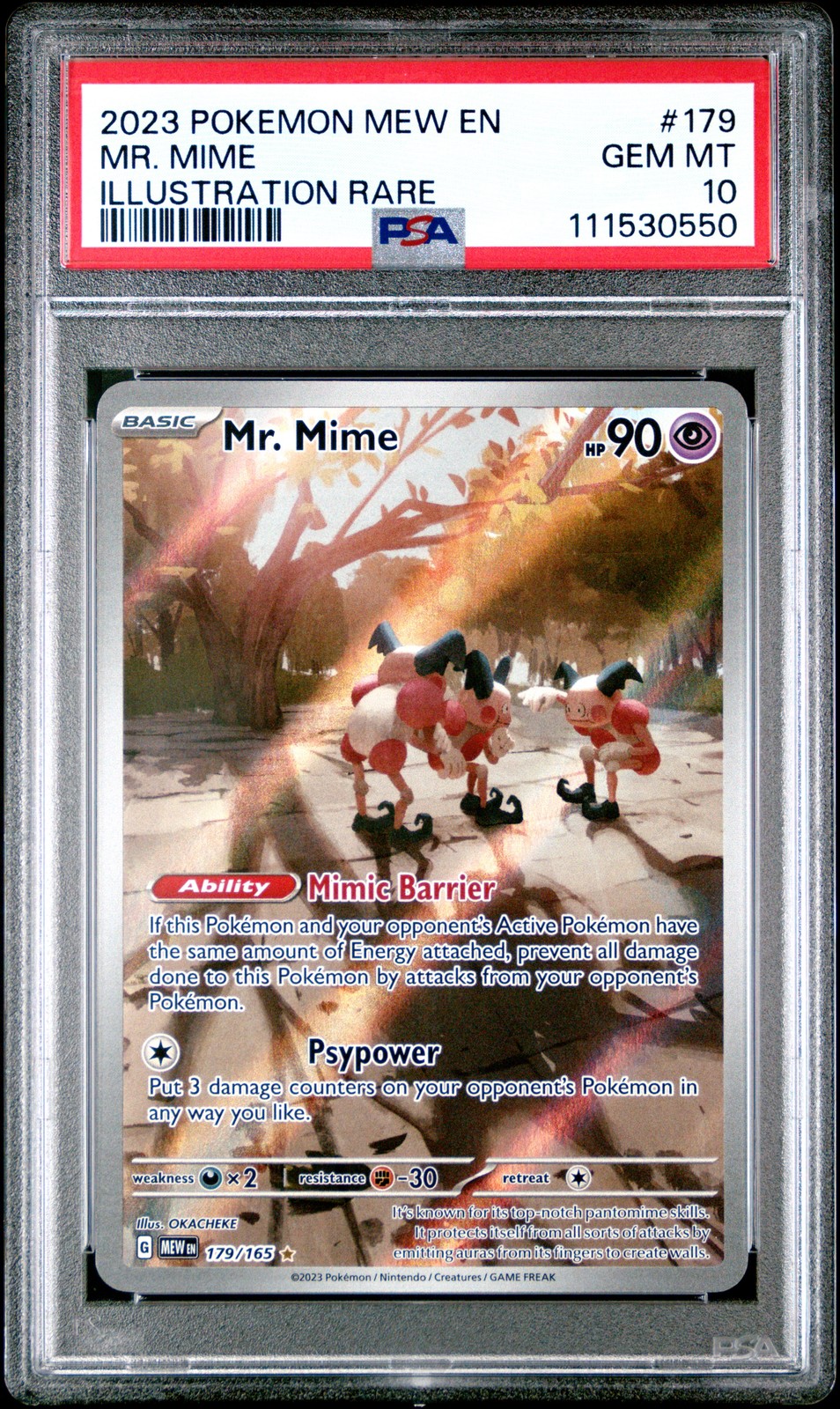 PSA 10 MR. MIME 179/165 | 151 Illustration Rare Pokemon Card