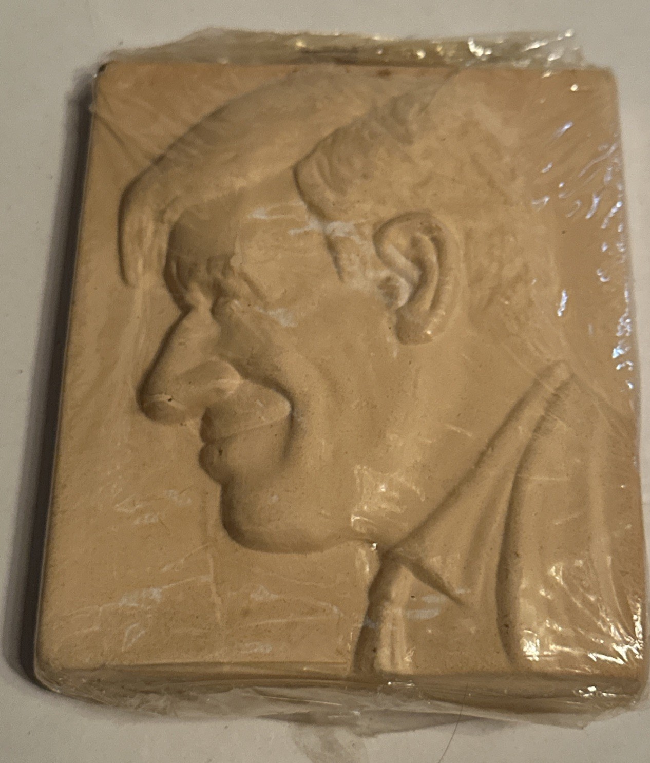 Vintage Frankoma Pottery Will Rogers Plaque Tile - In Original Packaging - NEW