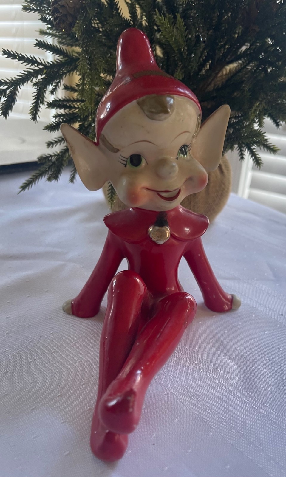 Vintage RELCO THAMES Large Pixie Christmas Red 6