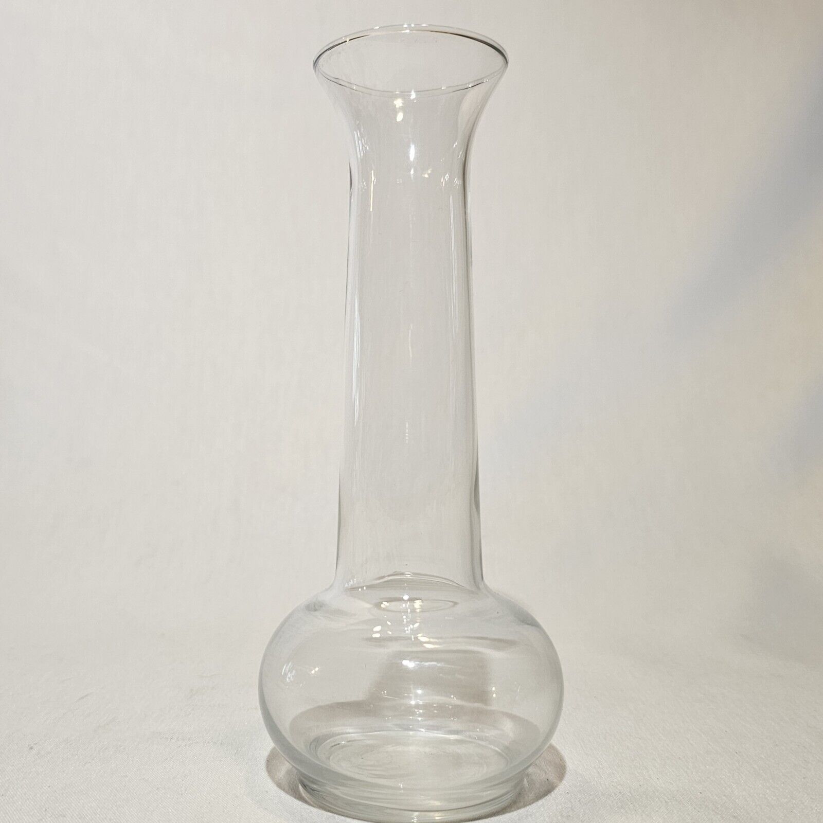 Vintage Clear Glass Vase 7.5\