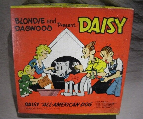 ~ RARE ~ VINTAGE 1949 BLONDIE and DAGWOOD Present DAISY DOG TOY ~ EMPTY BOX ONLY